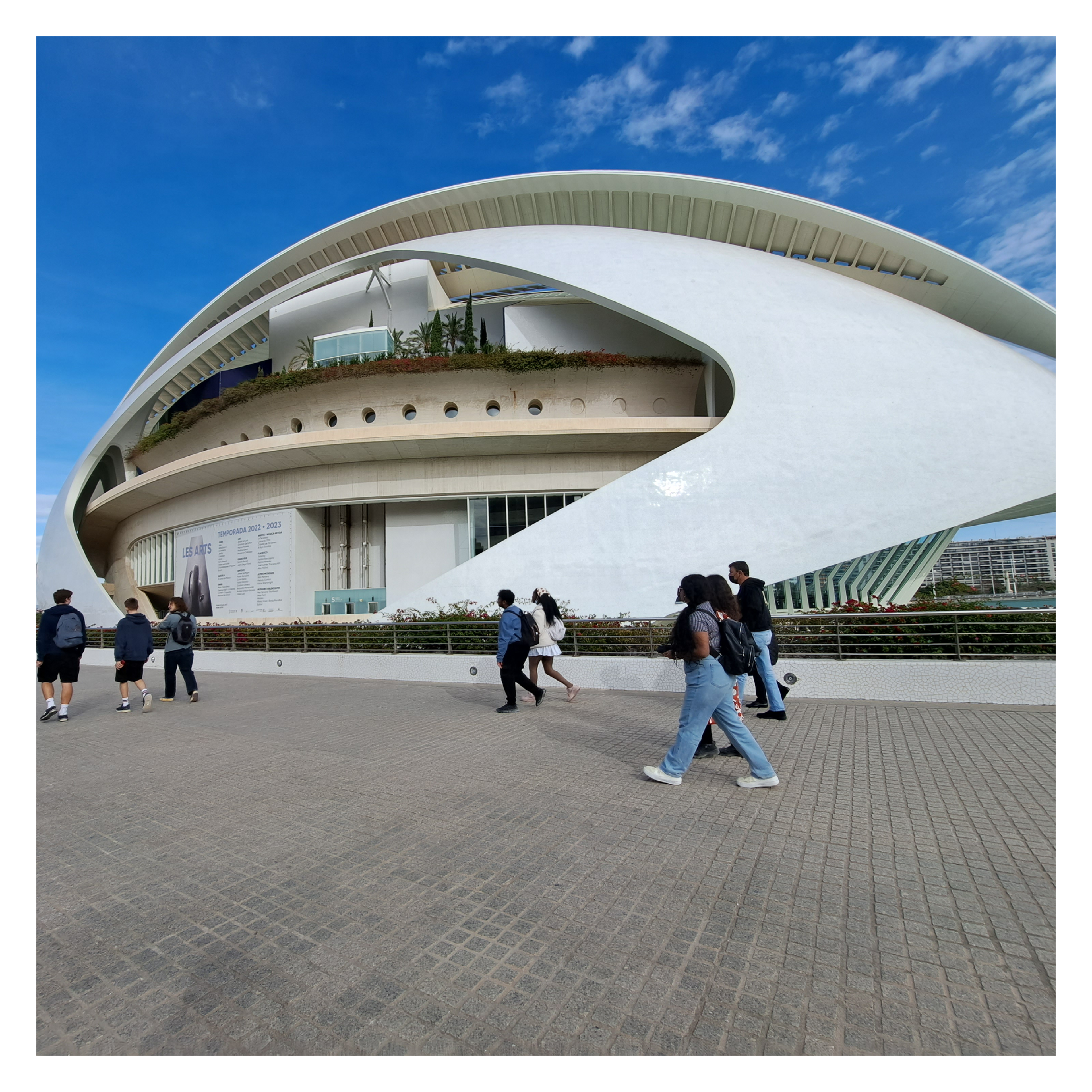 V23 | Palau de les Reina Sofia | I admire how this bold white exoskeleton explores scale and interrogates futuristic and organic forms found in nature. The designs balance of fluidity and geometric precision creates a compelling contrast.
