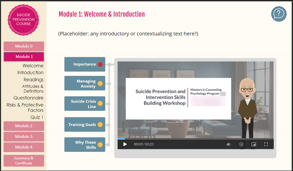 Vyond animation created from original lecture audio for improved engagement.