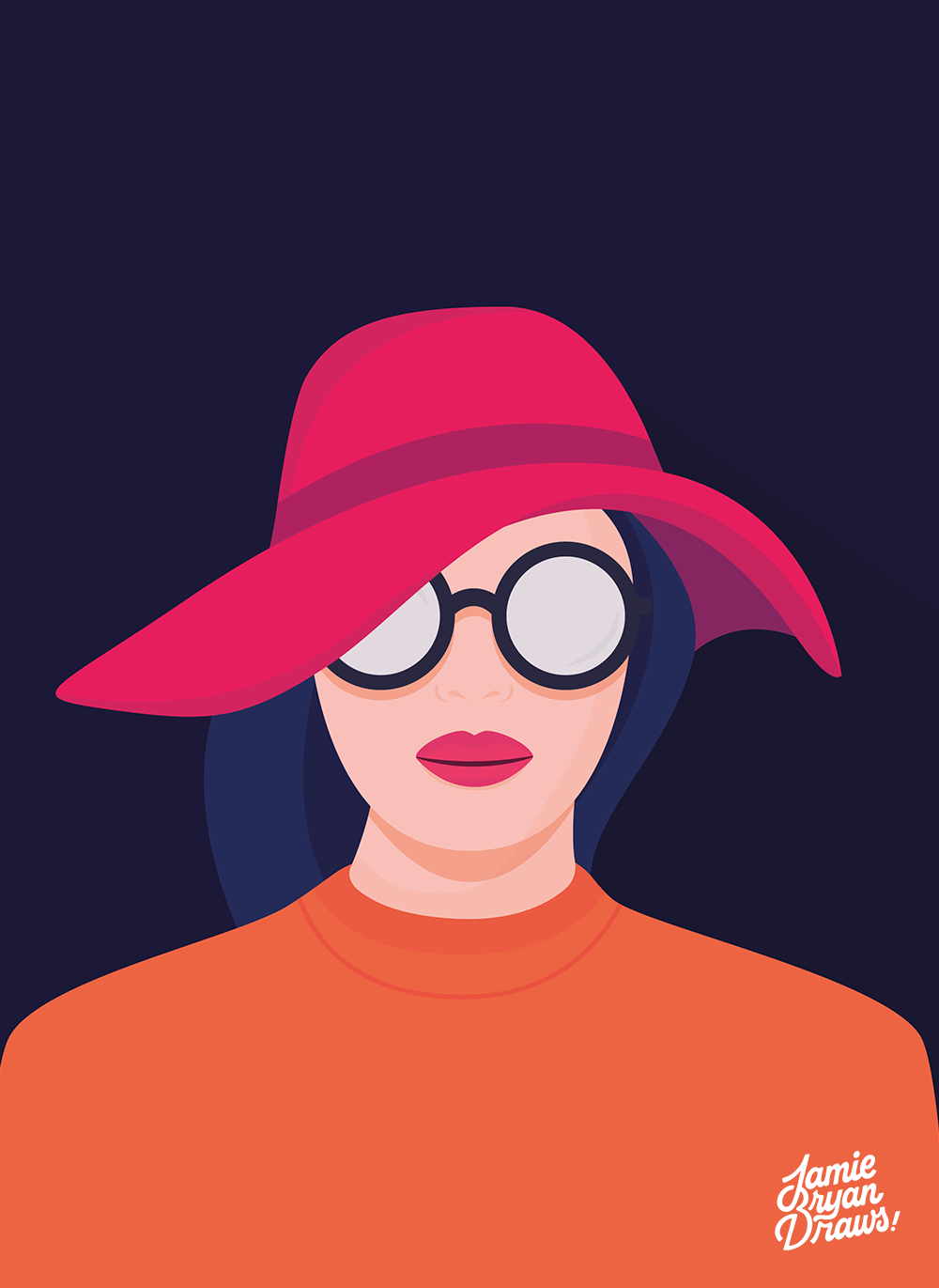 Stylized vector portraits highlighting essential facial features, with simple shading to add depth. Minimal, clean, and focused on capturing individual character and expression.