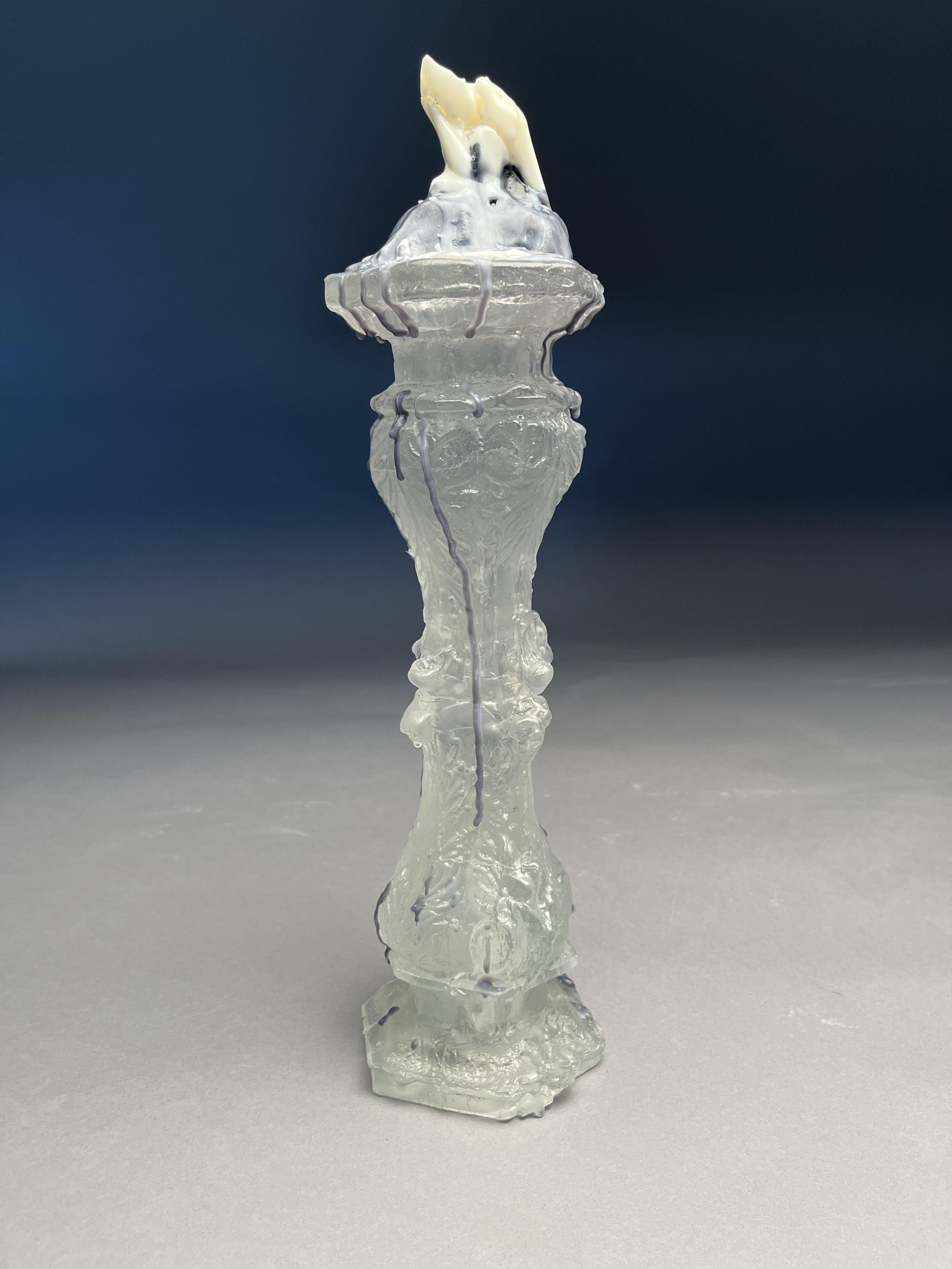 "Burnt out" Glass and wax 2025