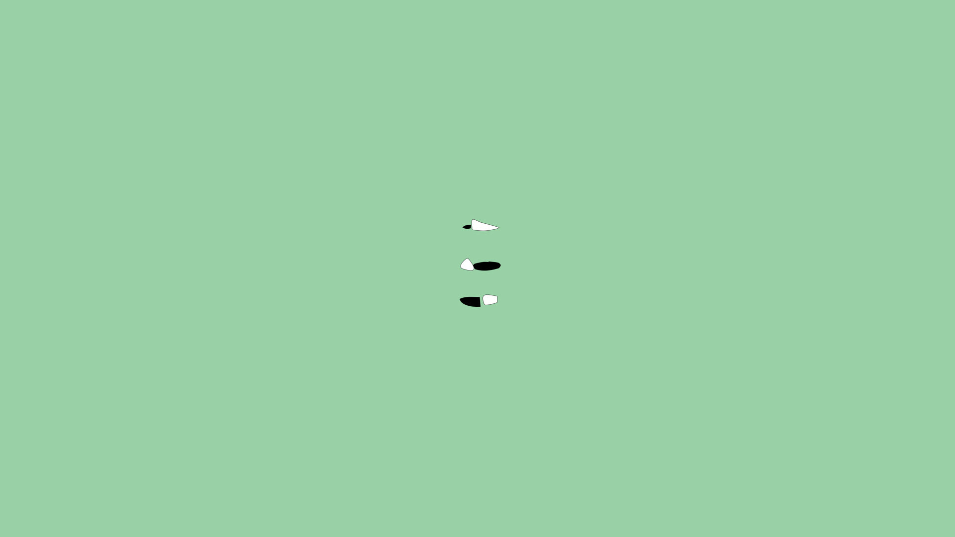 An abstract depiction of six pharmaceutical pills on a green background in this still image from an animated video by artist and illustrator Ben Stark.