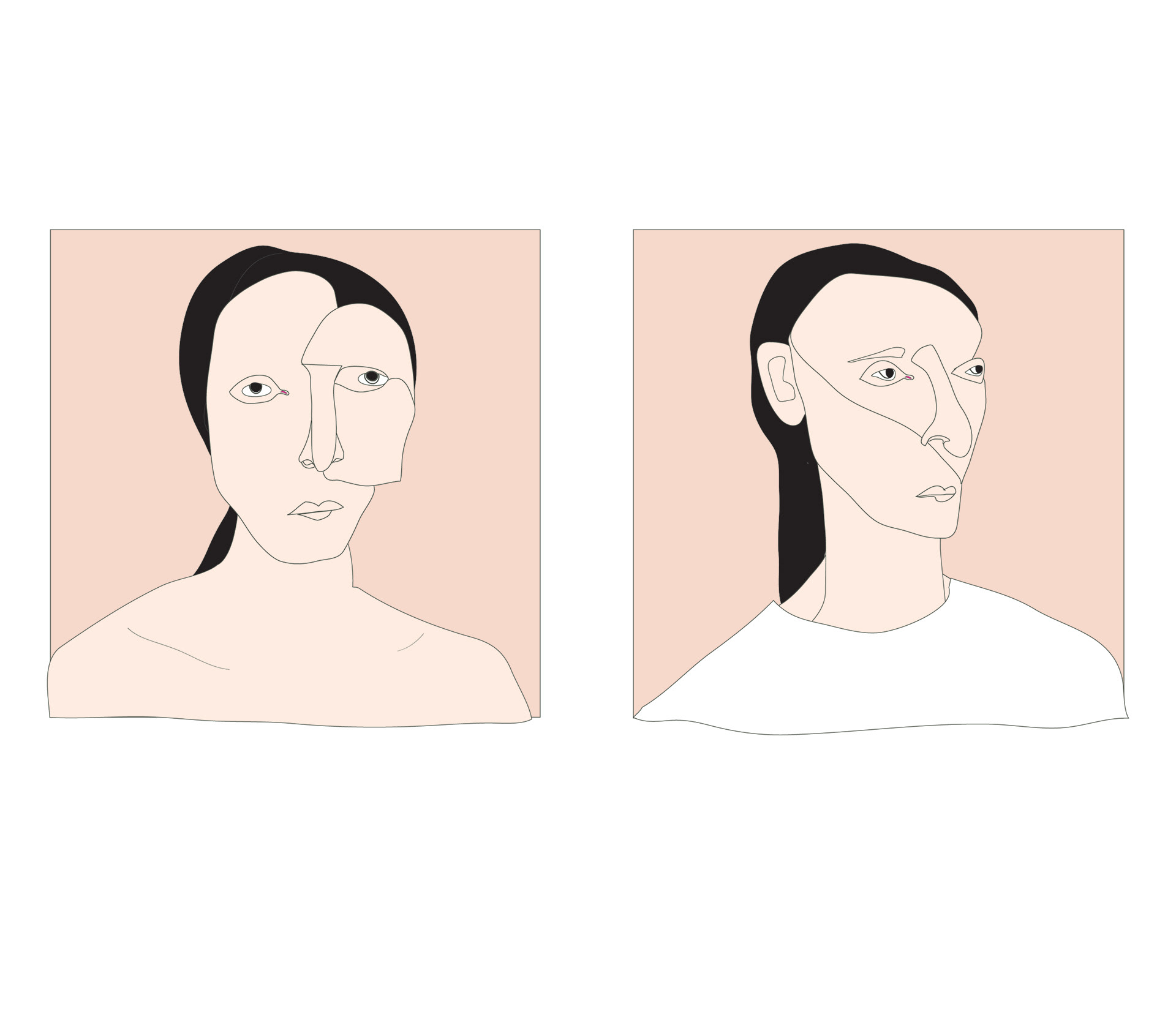 Two character studies from the animated short 'Shoot' by artist and illustrator Ben Stark. 