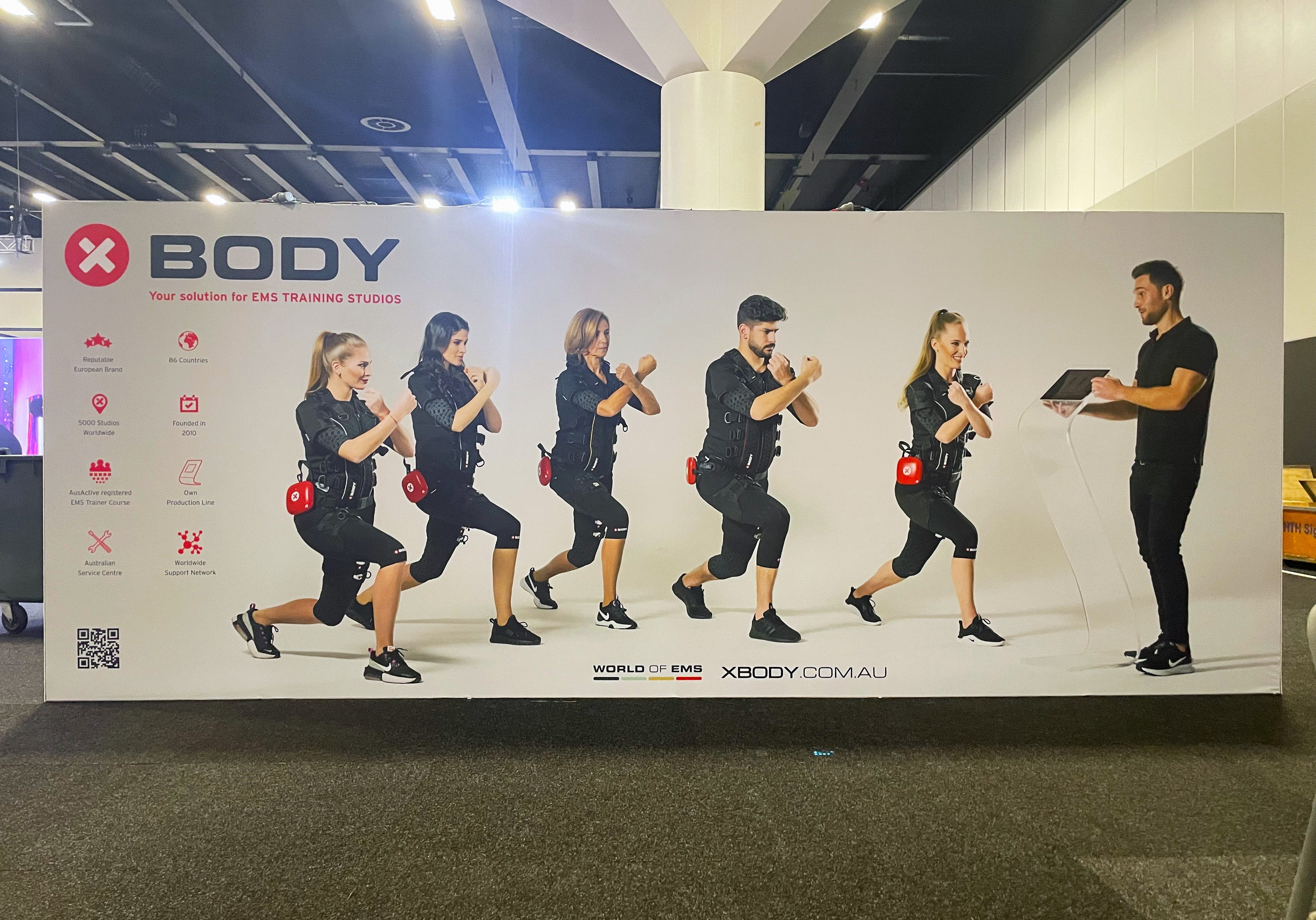 XBODY expo booth prints