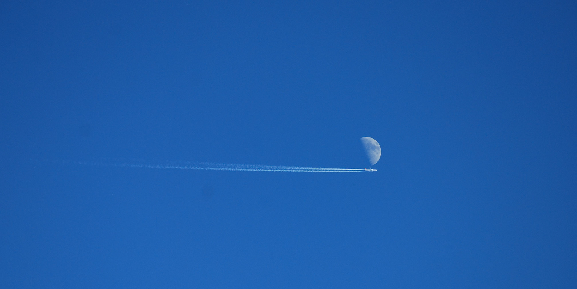 Moon and Plane in Yosemite