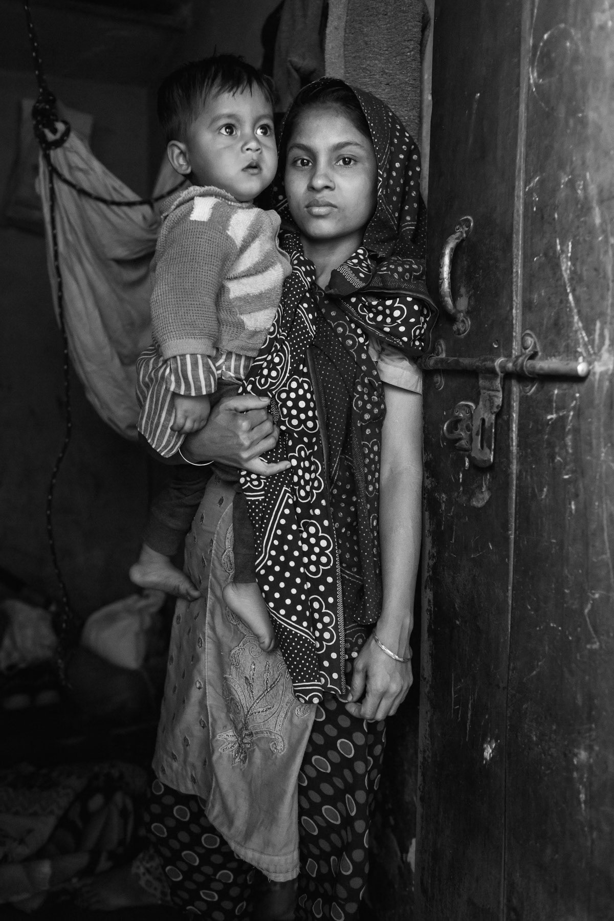 Rohingya family living in Shriram Colony in Kajuri, Rajiv Naghar in the suburbs of New Delhi, India, January 2016