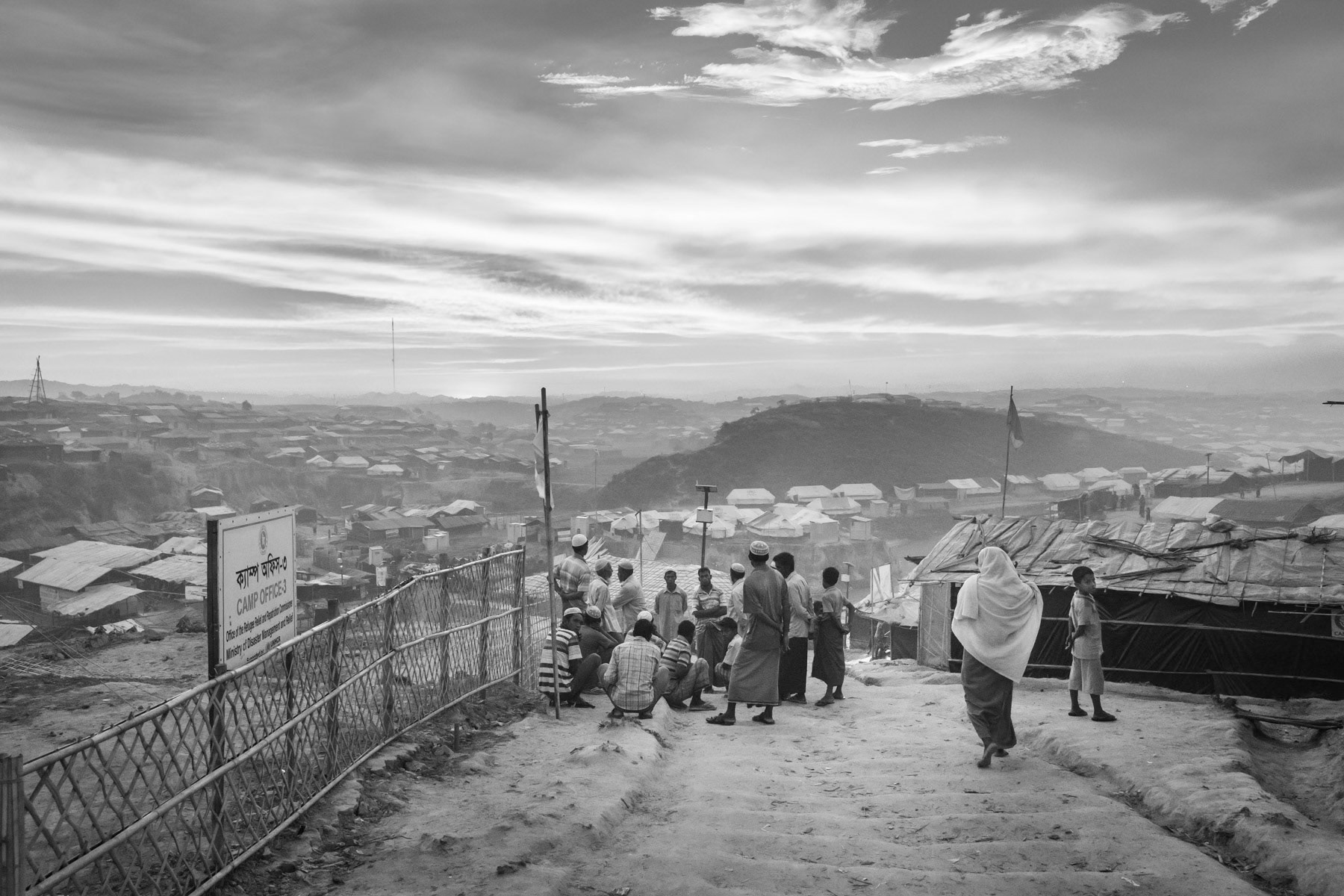 A new extension of the already huge Kutupalong refugee camp to shelter a part of the 650,000 newly arrived Rohingya refugees. Kutupalong camp is now sheltering Rohingya victims of the 1978, 1992, 2008, 2012, 2016 and 2017 ethnic cleansing campaigns. By the end of 2017 nearly one million Rohingya refugees live in Kutupalong, Bangladesh, November 2017