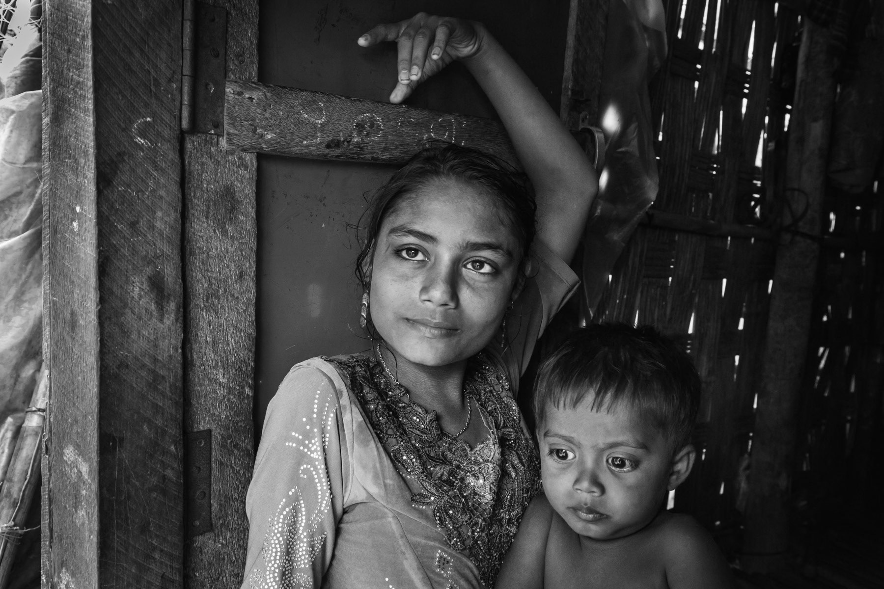Displaced Rohingya, victim of inter ethnic violance. Thau Chaung camp for displaced Rohingya from Sittwe. Sittwe township, Myanmar, October 2016