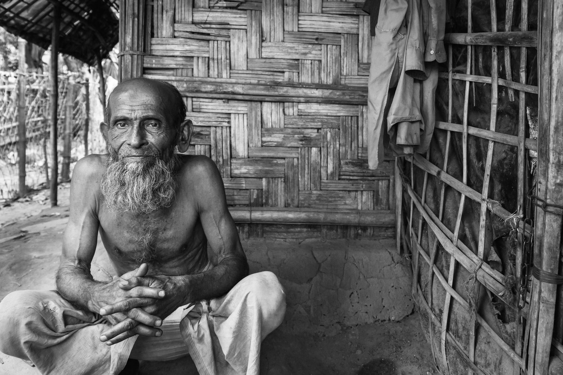 Rohingya refugee, Char Para on Maheskhali peninsula, Bangladesh, May 2016