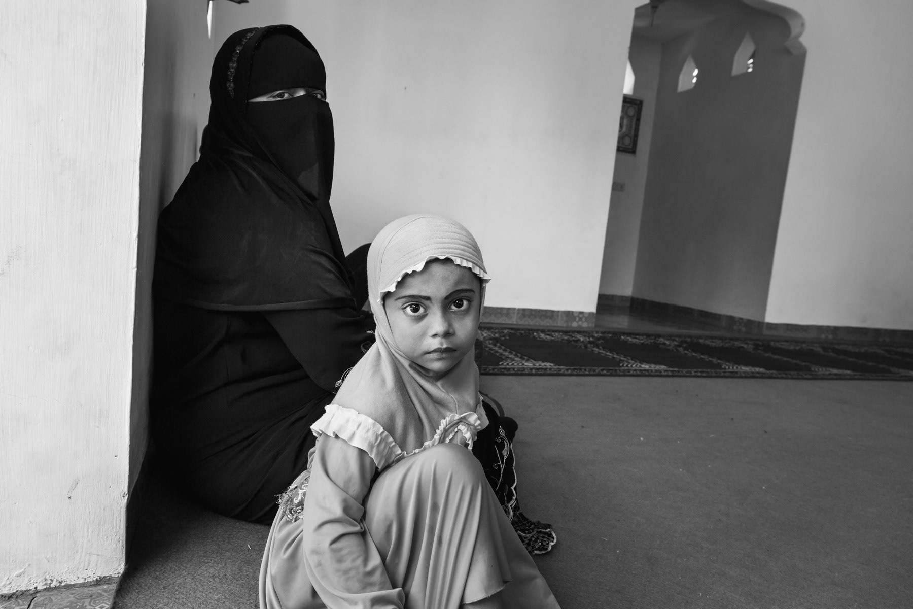Rohingya girl and her mother stranded in Indonesia while trying to reach Australia. Now hoping to be re-settled in a third country since Australia has shut its borders for refugees and migrants. Medan, Indonesia, October 2016