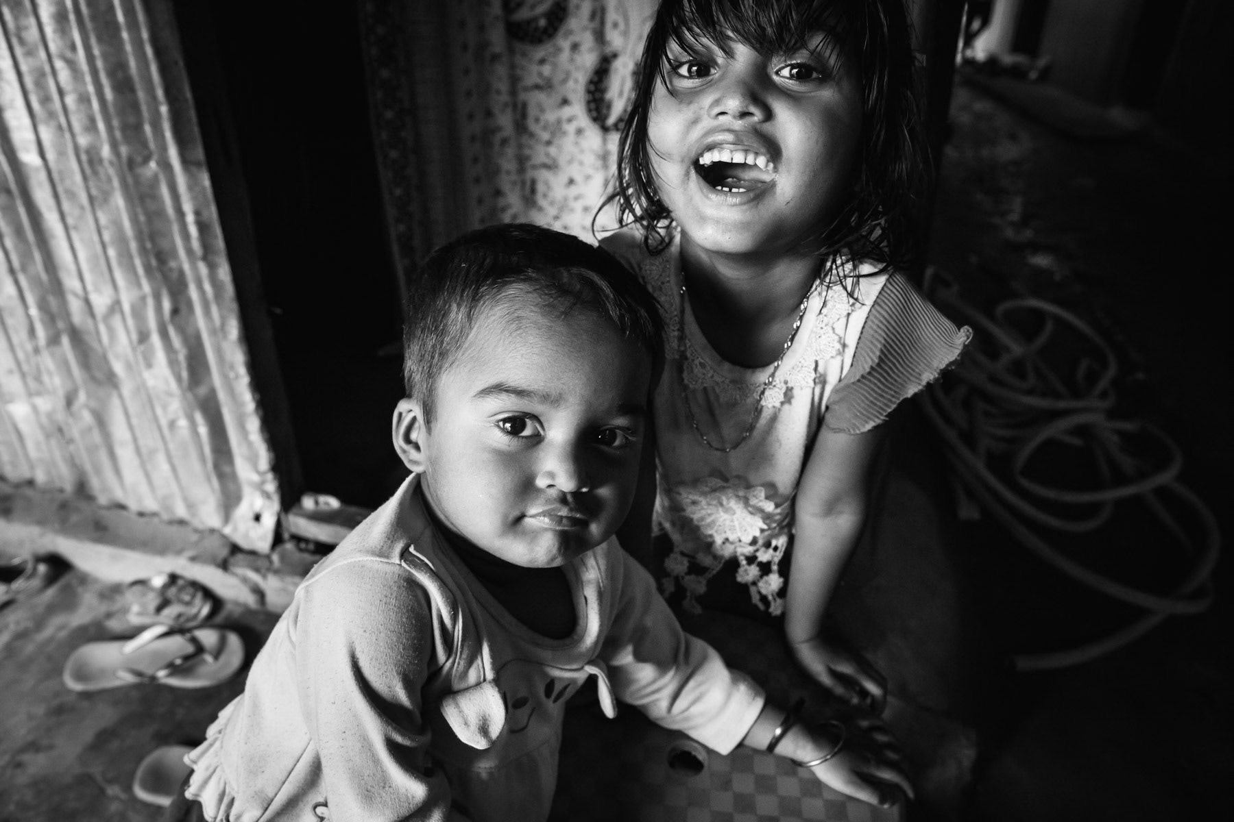 Rohingya children stranded with their family in Kathmandu since 2013. Presently about 200 Rohingya found refuge in Kathmandu and are living in two makeshift camps, Nepal, July 2017