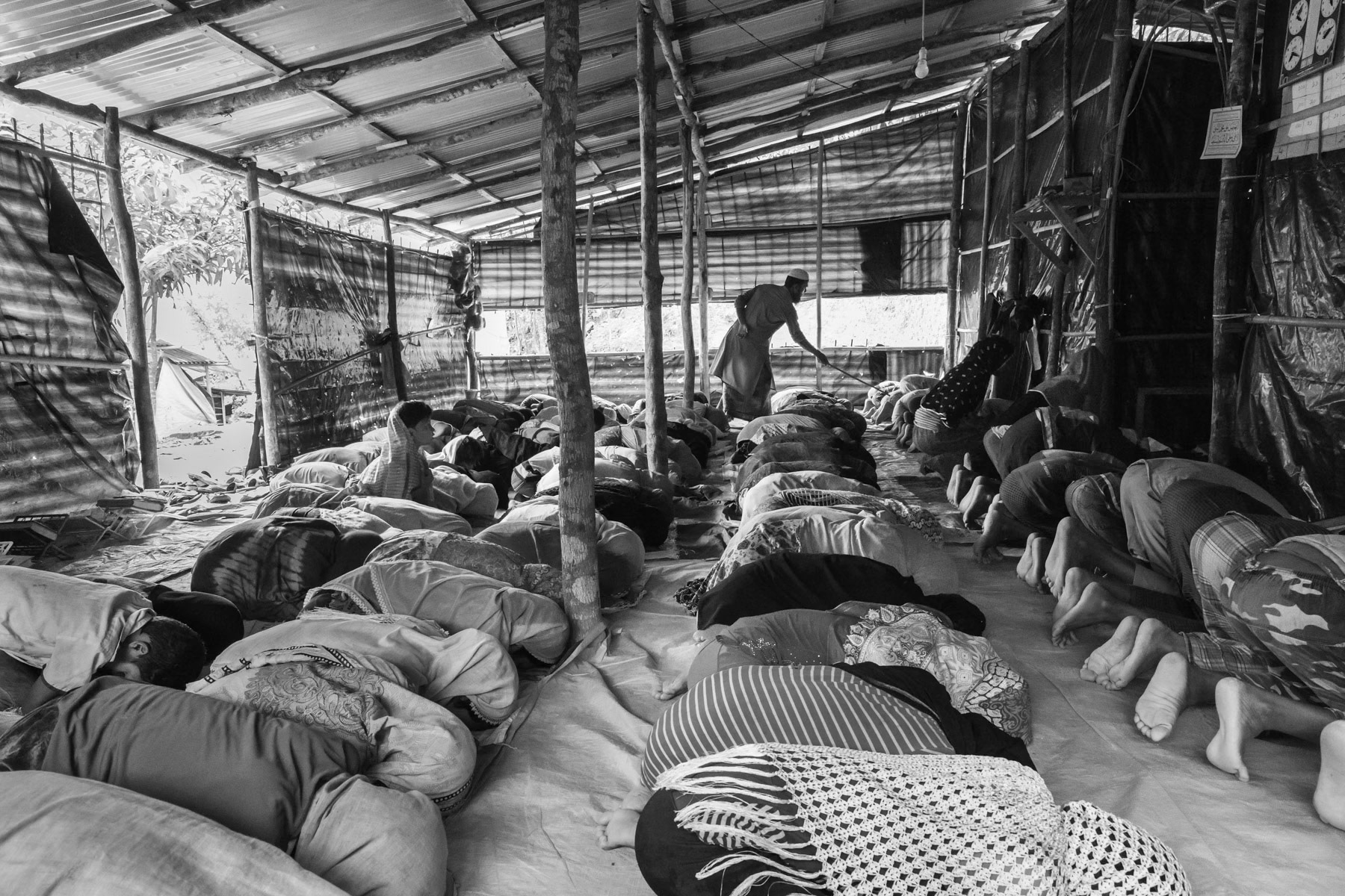 Religious class for Rohingya children that have recently fled from Myanmar, Kutupalong camp near Cox's Bazar, Bangladesh, November 2017