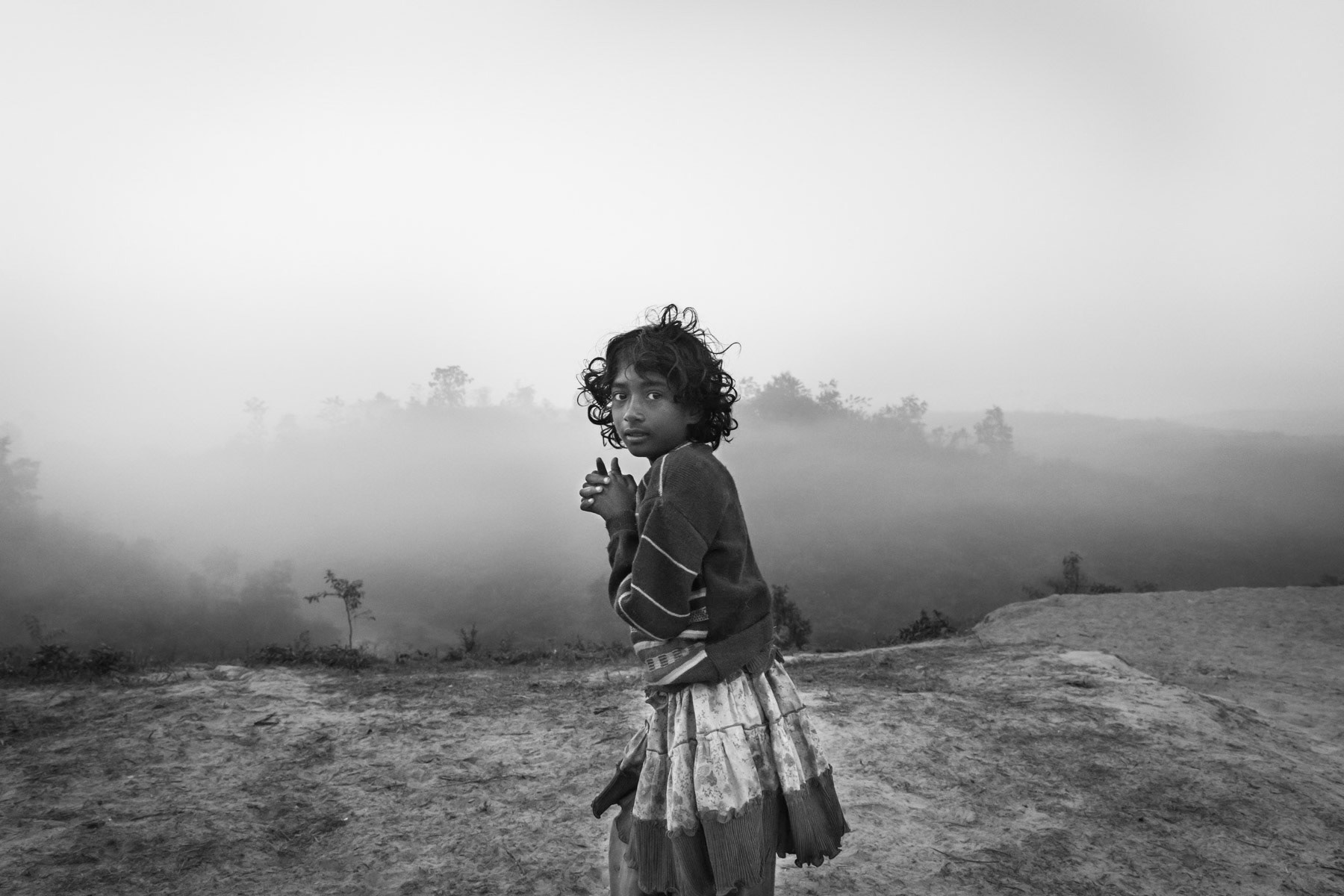 Rohingya girl that arrived few days ago with her family fleeing persecution and ethnic cleansing campaigns in northern Rakhine. Kutupalong refugee camp, Bangladesh, February 2017