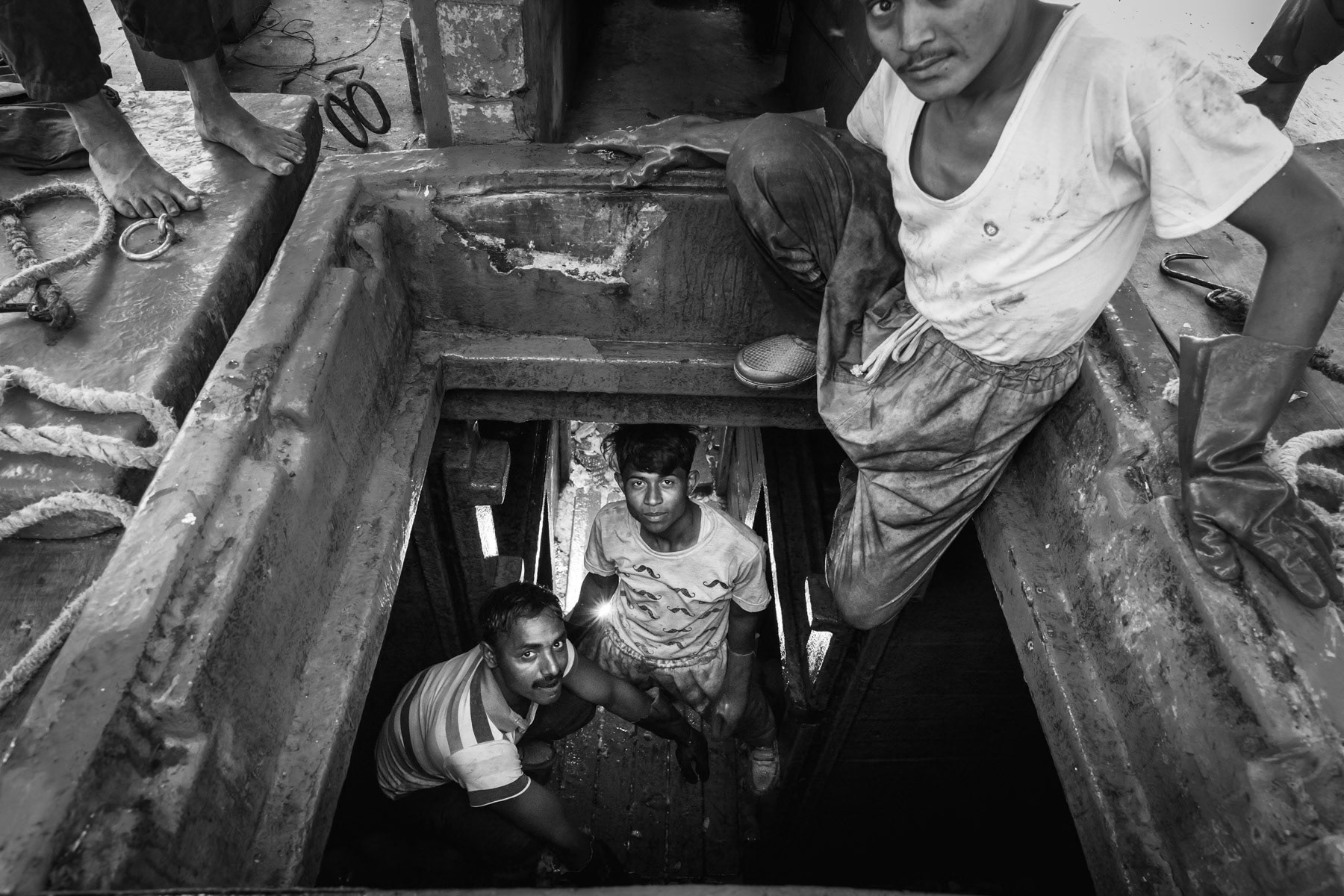 A lot of Rohingya residing in Karachi for the past forty years live of fishing and related industries. Karachi, Pakistan, March 2018