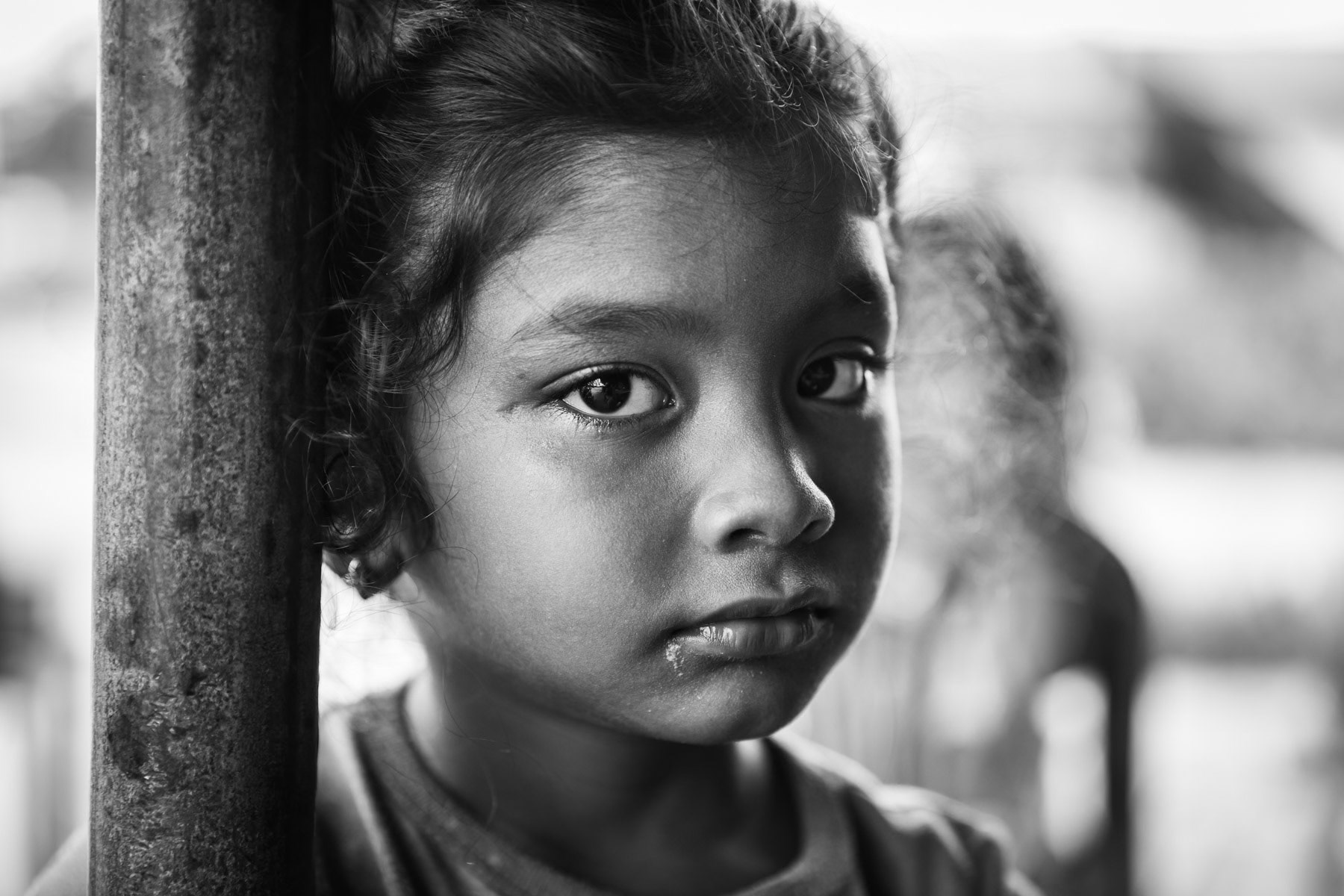 Rohingya refugee girl from Myanmar living with her family in Pahang Province near the city of Kuantan, Malaysia, June 2017