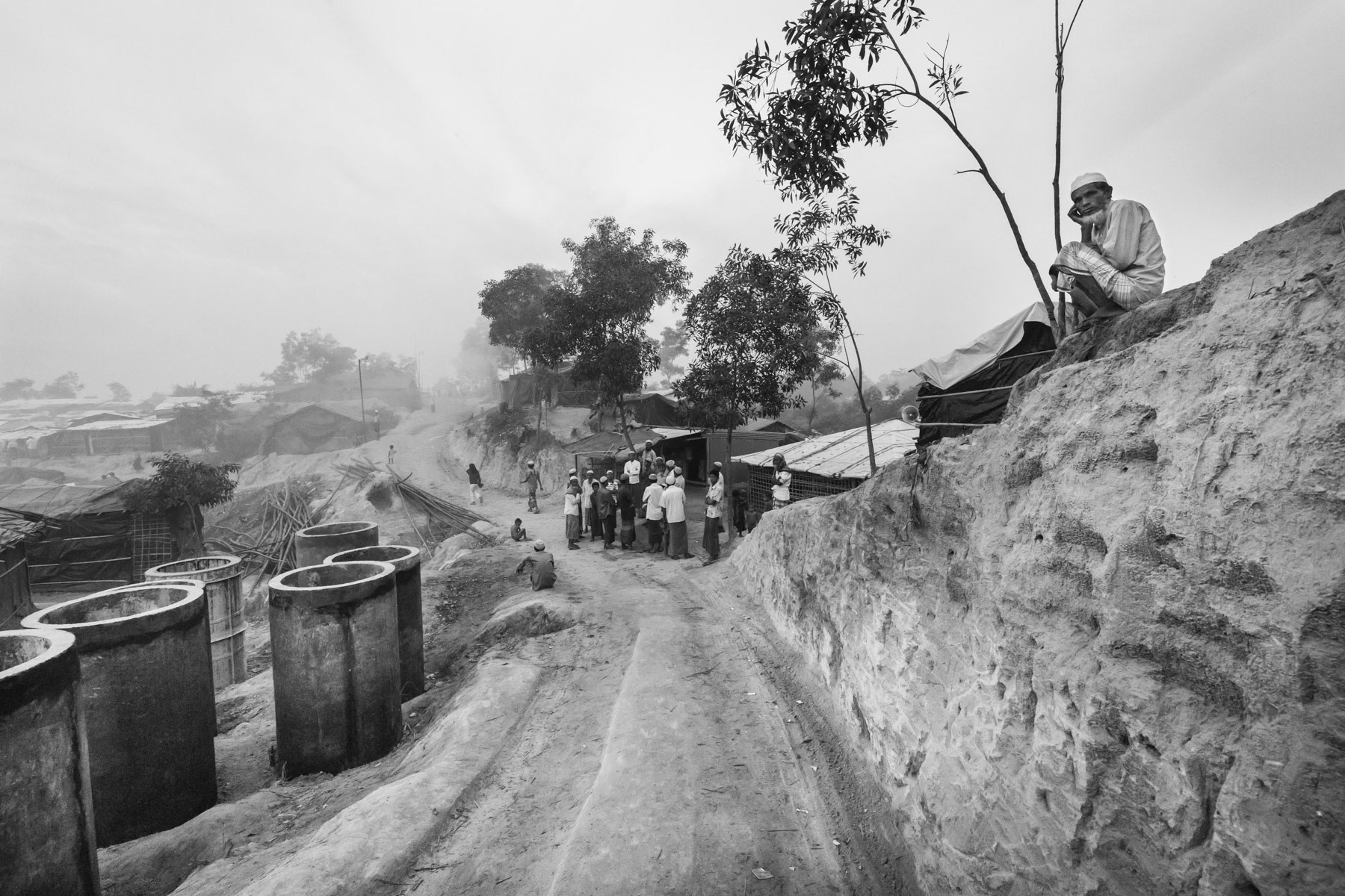 A new extension of the already huge Kutupalong refugee camp to shelter a part of the 650,000 newly arrived Rohingya refugees. Kutupalong camp is now sheltering Rohingya victims of the 1978, 1992, 2008, 2012, 2016 and 2017 ethnic cleansing campaigns. By the end of 2017 nearly one million Rohingya refugees live in Kutupalong, Bangladesh, November 2017