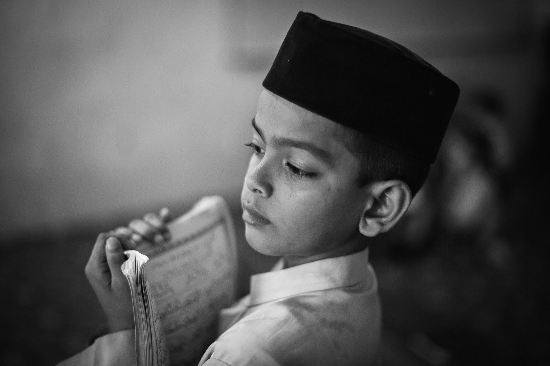 Religious class, Medresa for stateless Rohingya children in Klang, Malaysia, November 2016