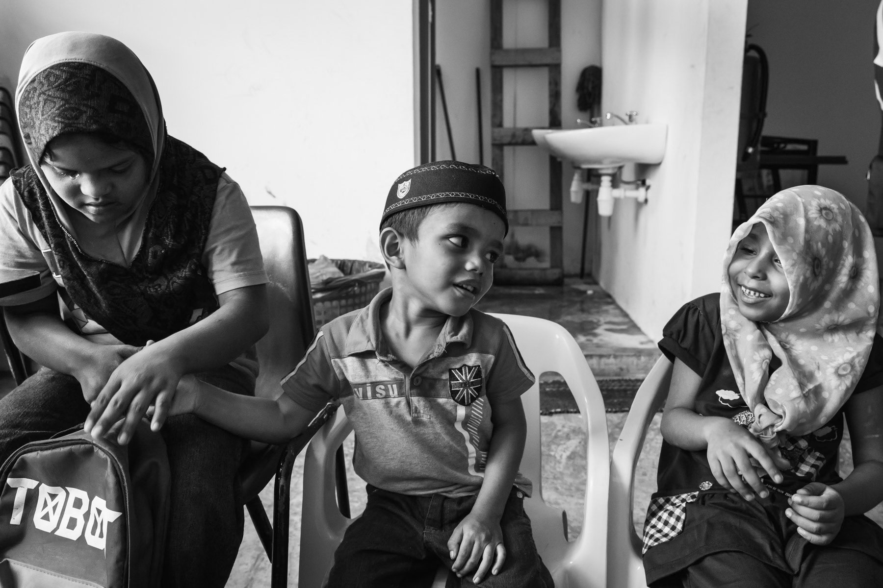 Rohingya children at the coranic school, Kepala Batas near Penang, Malaysia, January 2017