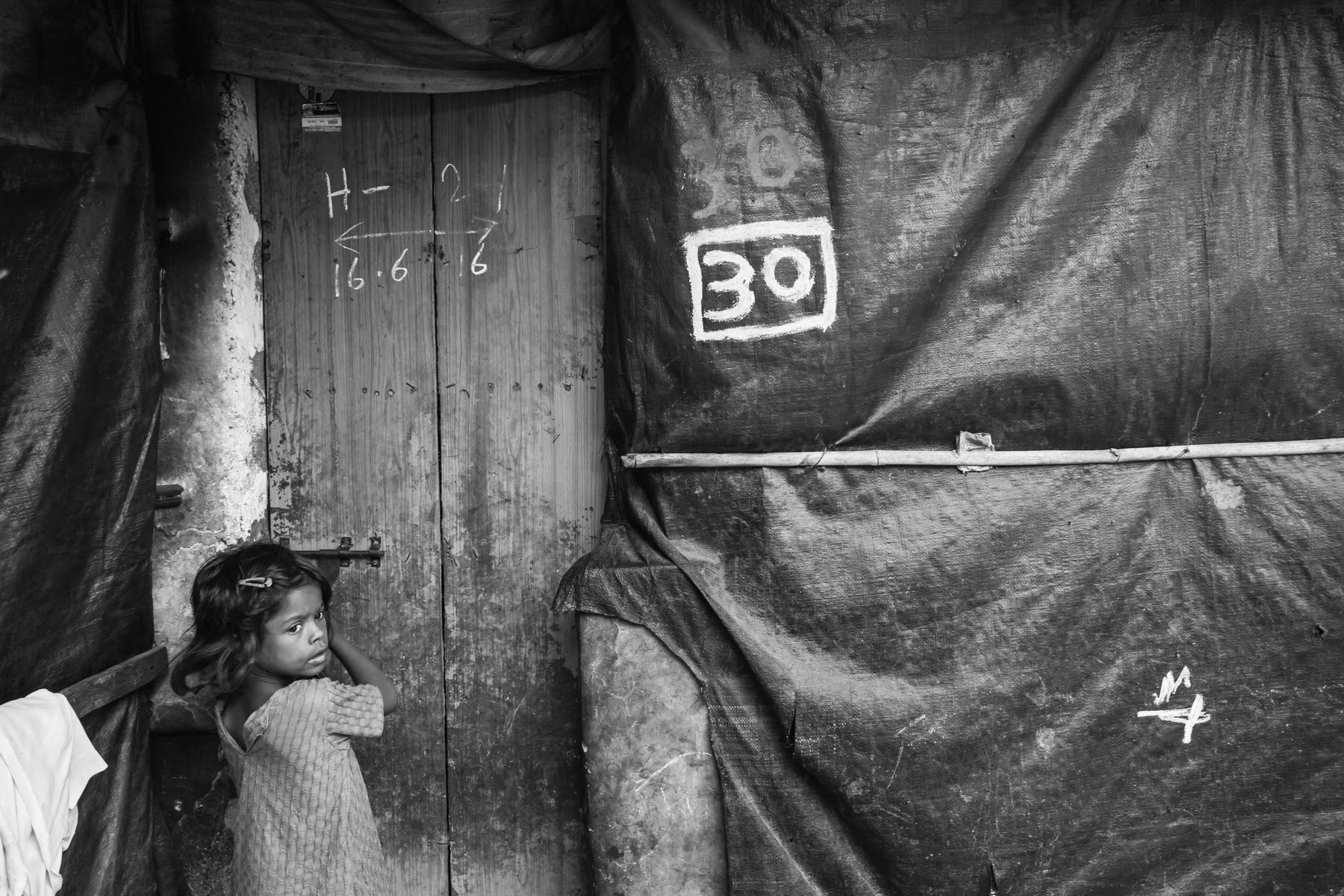 Balapur camp for Rohingya refugees from Myanmar, Hyderabad, India, June 2016