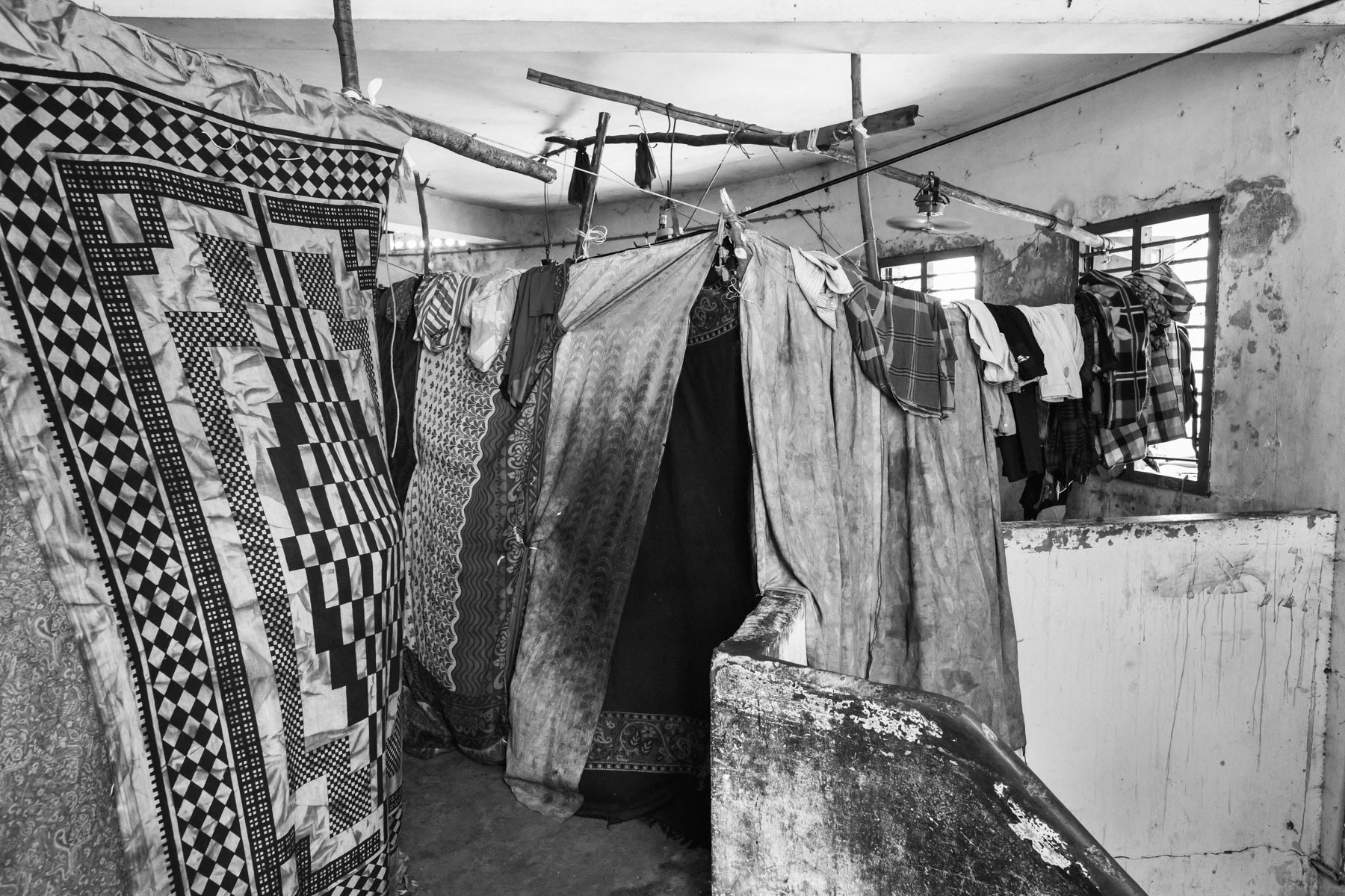One hundred Rohingya refugees live in an abandonned cyclone shelter in Kelembakkam near Chennai in the Indian State of Tamil Nadu, India, June 2017