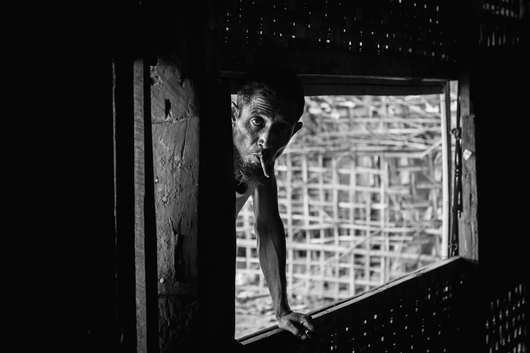The Rohingya population is restricted to the village and do not have access to labour, shops, education and health services in the nearby city of Sittwe. Rashimi village in Rakhine, Sittwe township, Myanmar, June 2016