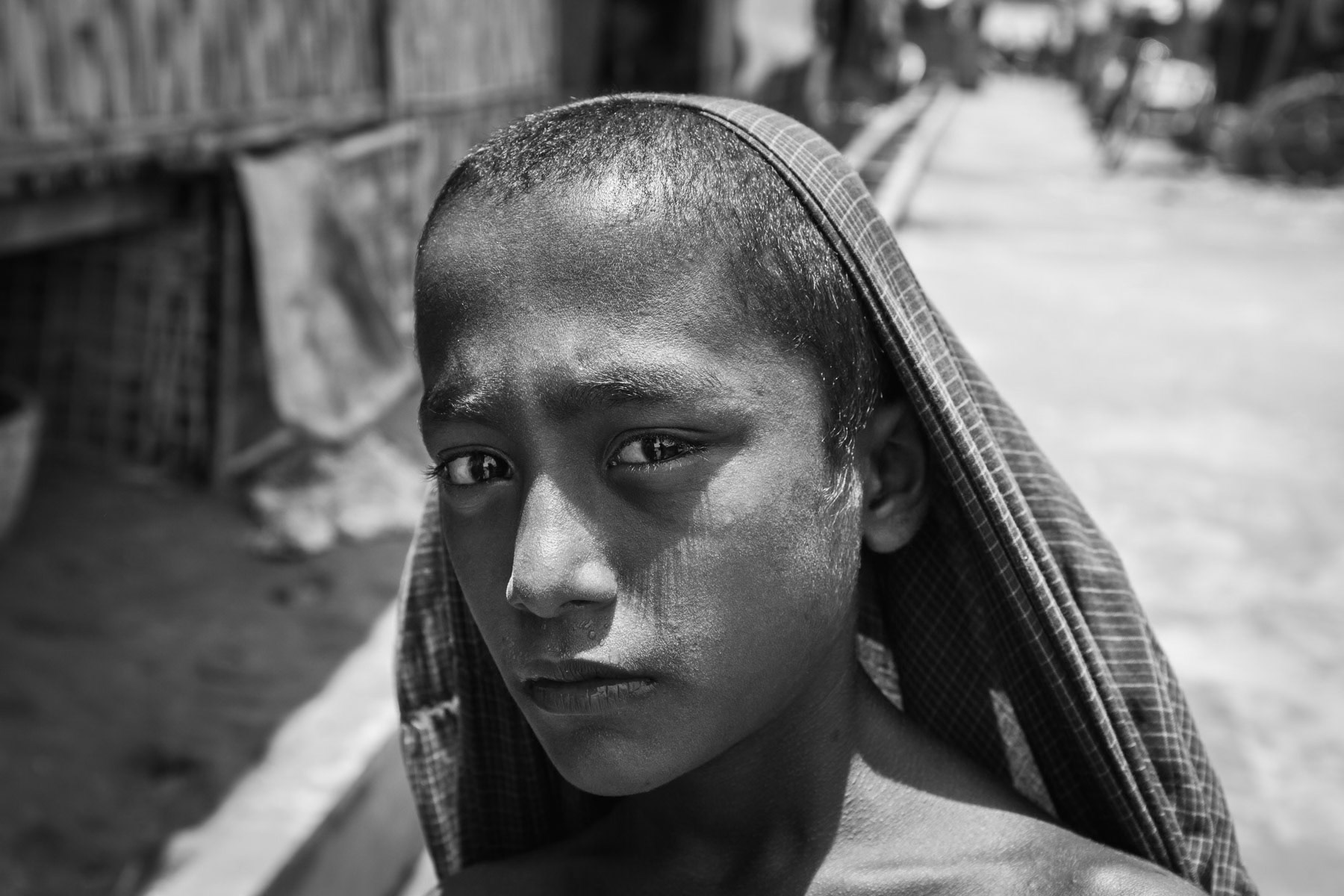 Dar Paing camp for Rohingya made stateless in their own country. Sittwe township, Rakhine, Myanmar, May 2016