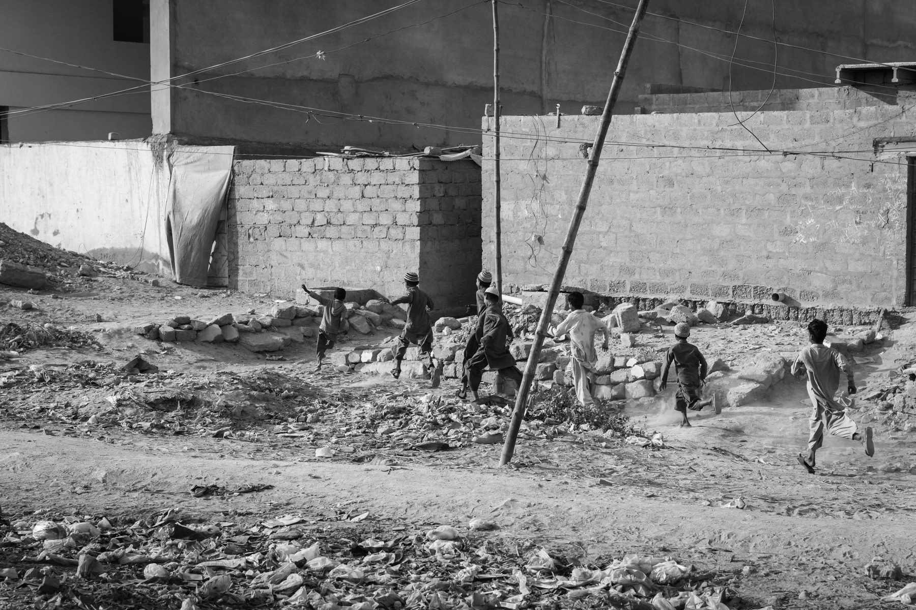 Although the first Rohingya refugees arrived 40 years ago in Pakistan, a lot of them still live on the edge of existance and without documents. Bilal Colony in Karachi, Pakistan, December 2016