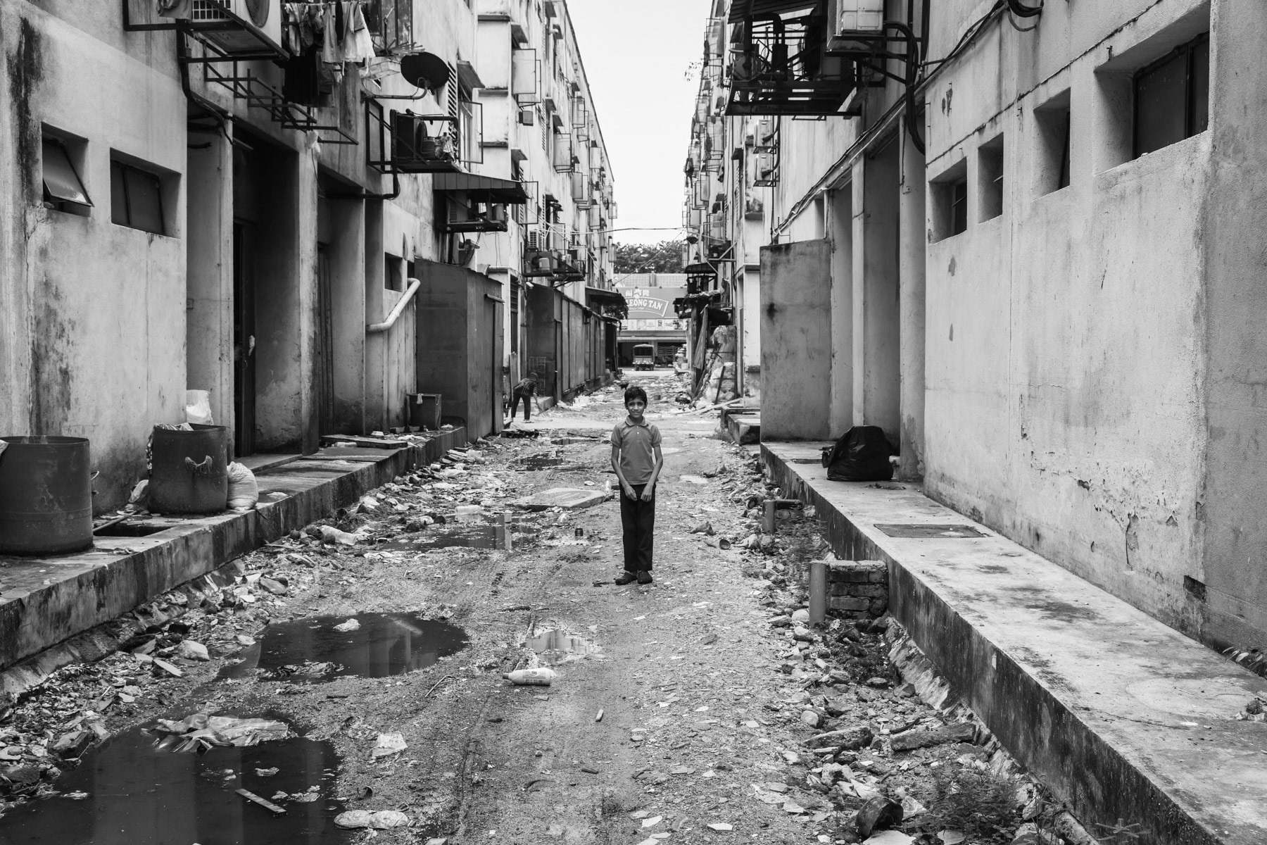 Neighbourhood where numerous Rohingya refugees live in Klang, Kuala Lumpur, Malaysia, December 2016