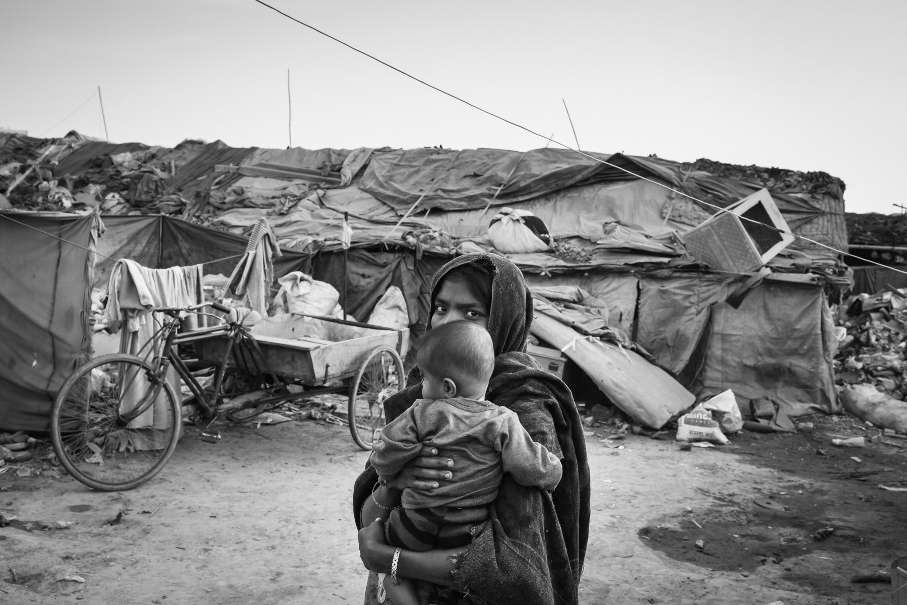 Rohingya refugees living in a state of bonded labour, working until they can pay off their debts for having been smuggled into India. Faridabad in Haryana State, India, January 2016