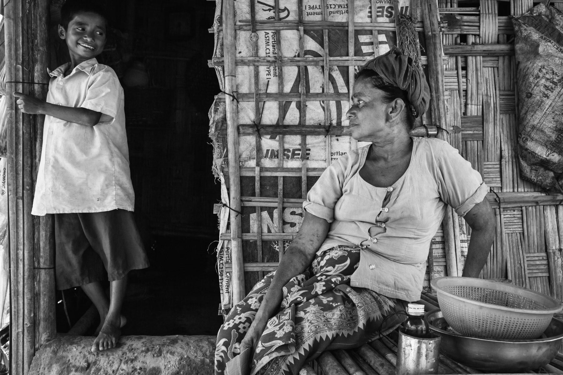 Motin Nya camp for displaced Rohingya following the 2012 etnic violance. Sittwe township, Rakhine, Myanmar, May 2016