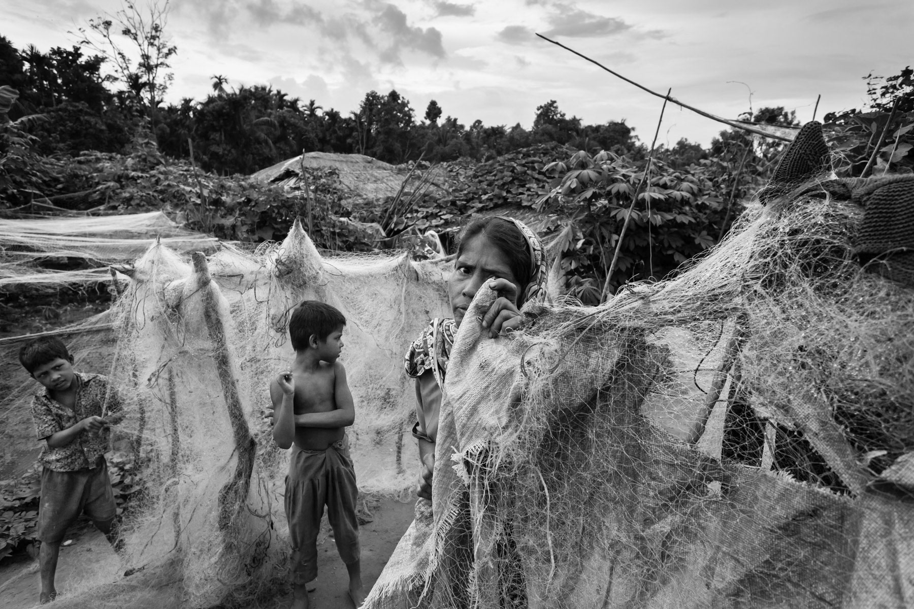 Rohingya refugees in an illigal makeshift camp, East Nayapara, Shamplapur, Bangladesh, June 2015