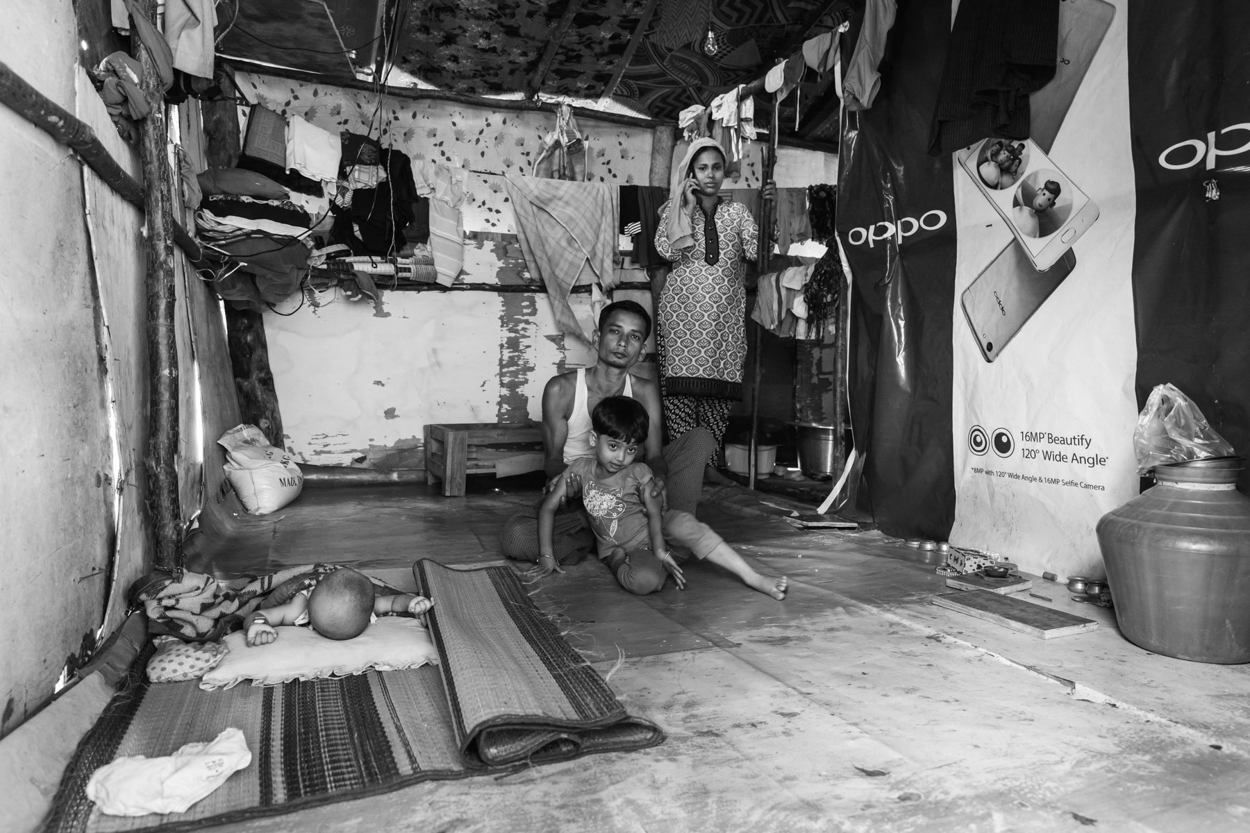 Rohingya refugees living near Chennai in Southern India, Kelembakkam in the State of Tamil Nadu, June 2017