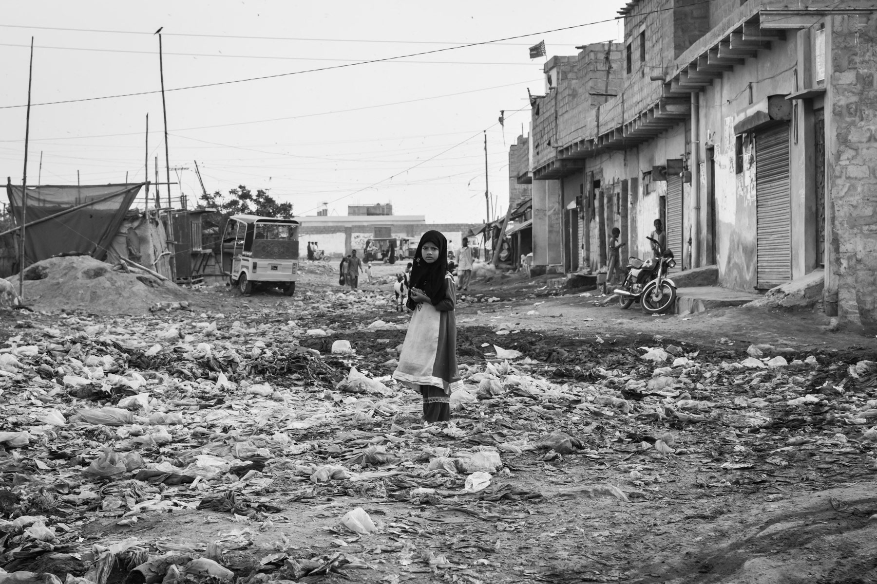 Rohingya neighbourhood in Karachi, Arkanabad, Pakistan, December 2016