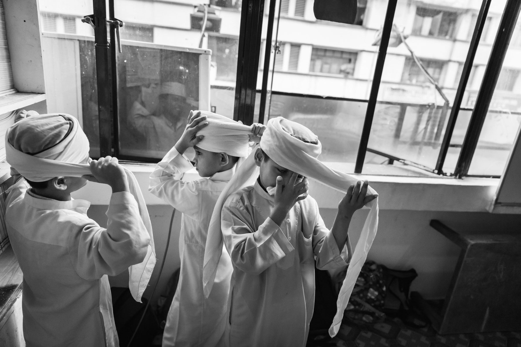Rohingya students at the local coranic school, Klang Valley, Malaysia, December 2016