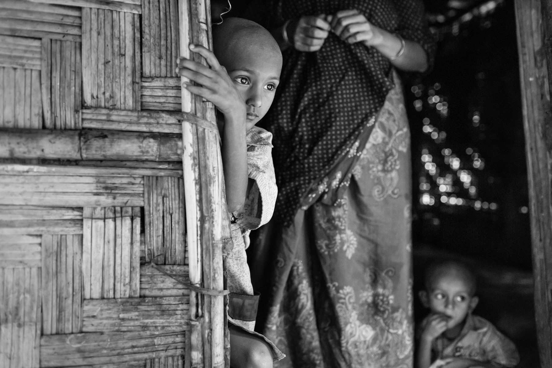 Makeshift shelter for Rohingya, Teknaf, Bangladesh, June 2015