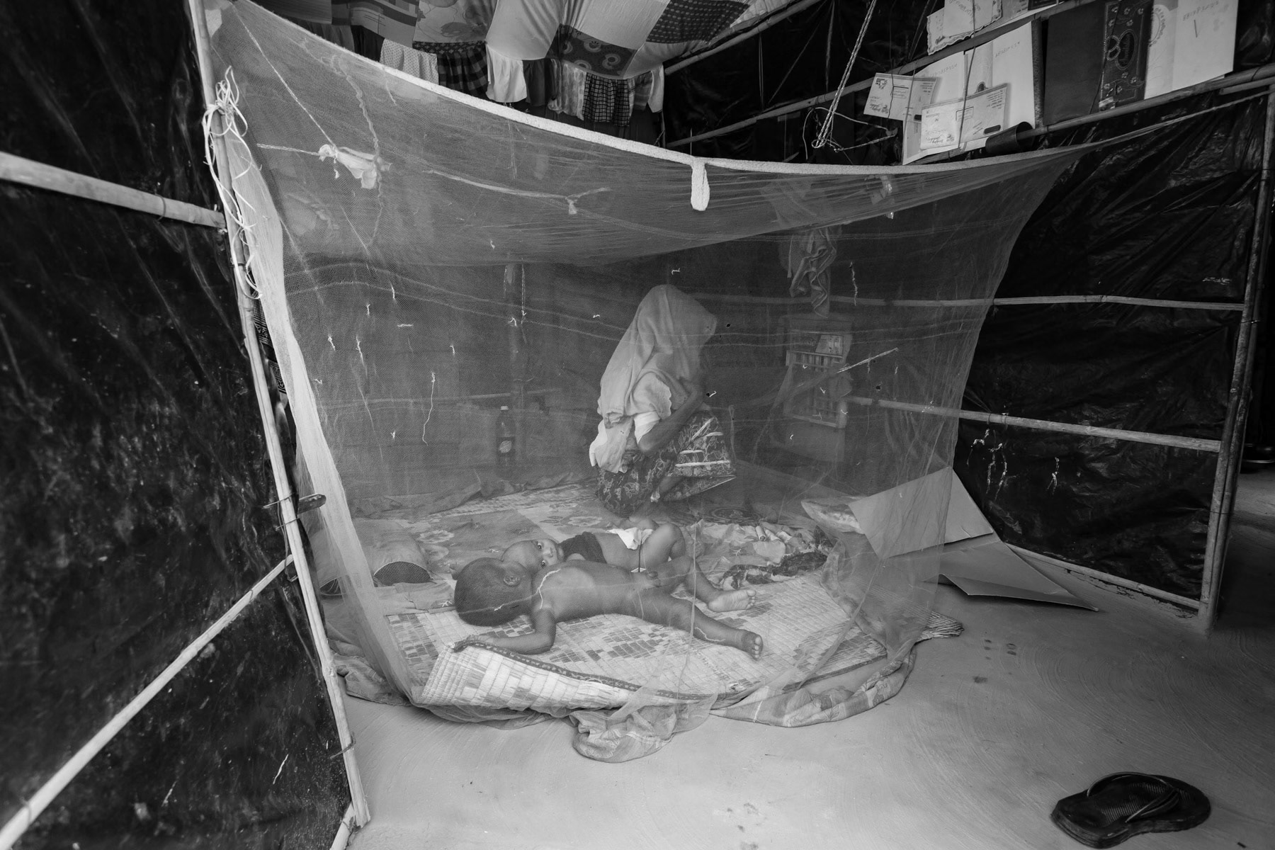 Stateless Rohingya refugees stranded in Mewat, Haryana State, India, June 2016
