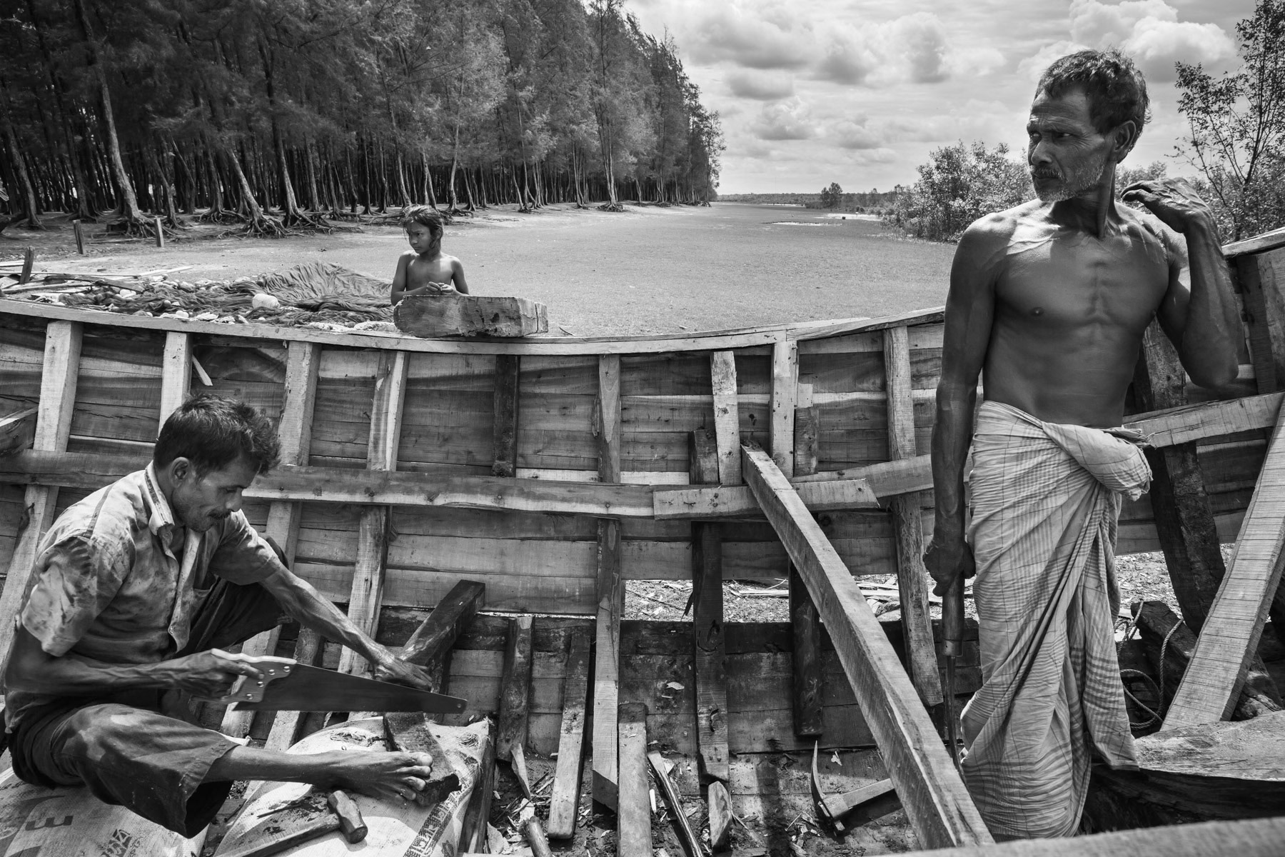 Rohingya refugees from Myanmar, Maheskhali Peninsula near Cox's Bazar. Bangladesh, May 2016