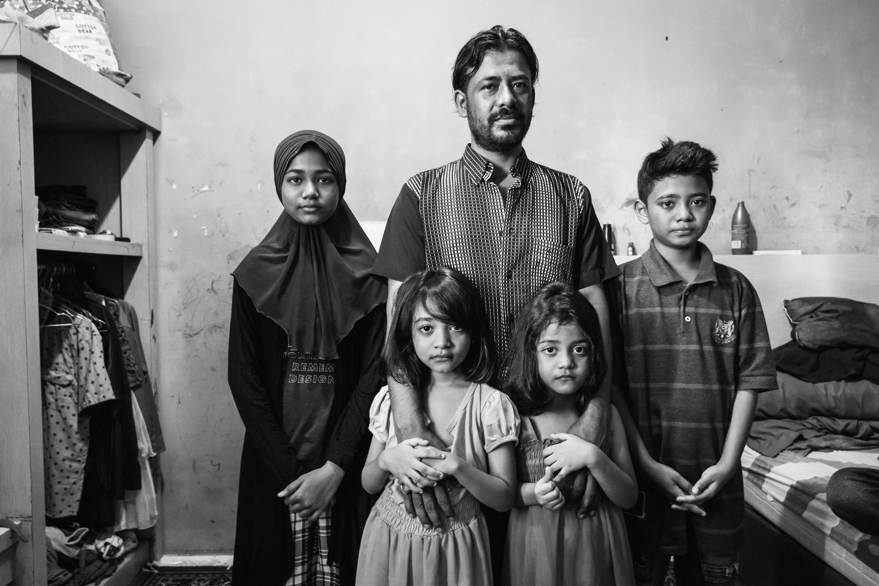 Rohingya family stranded in Indonesia since 2013 after several unsuccessful atempts to reach Australia by boat, Makassar in the Southern Sulawesi, Indonesia, June 2017