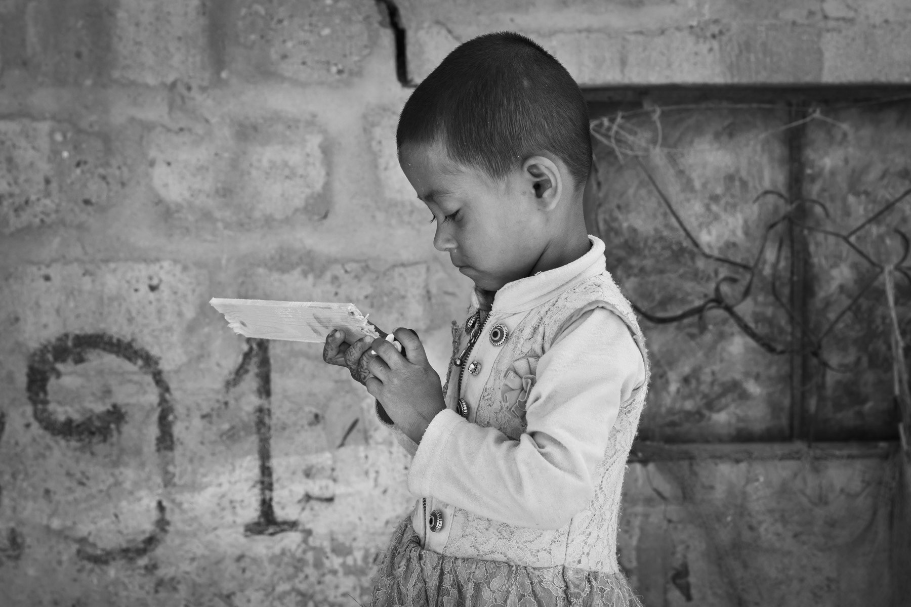 Rohingya girl of the 3rd generation living in Pakistan, Arkanabad, Karachi, March 2018