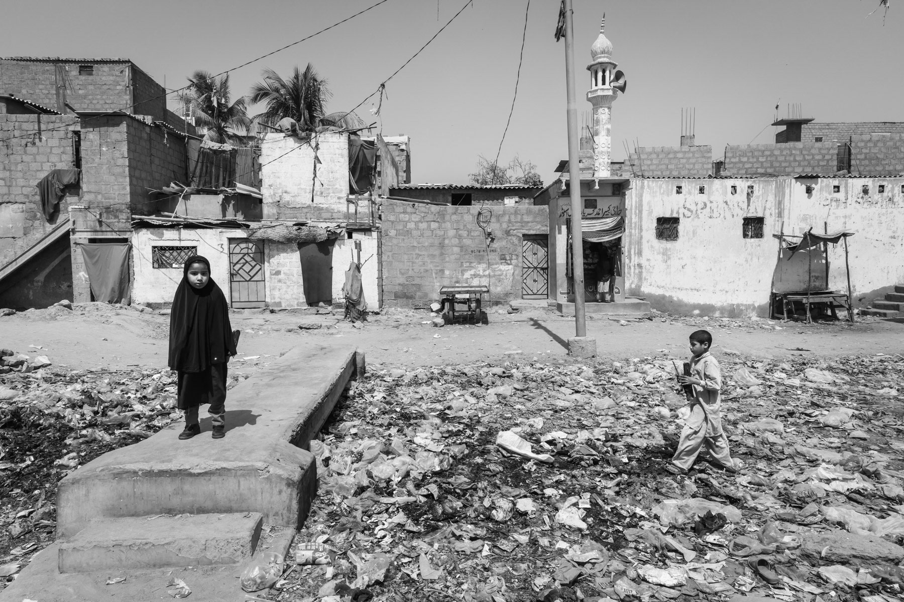 Rohingya area of Bilal Colony in Korangi, Karachi, Pakistan, March 2018