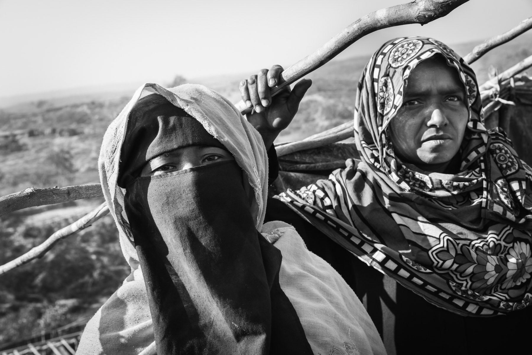 Rohingya woman that fled with her five kids after her husband was killed by military forces in northern Maungdaw in November 2016. Kutupalong extension for newly arrived refugees, Cox's Bazar, Bangladesh, February 2017