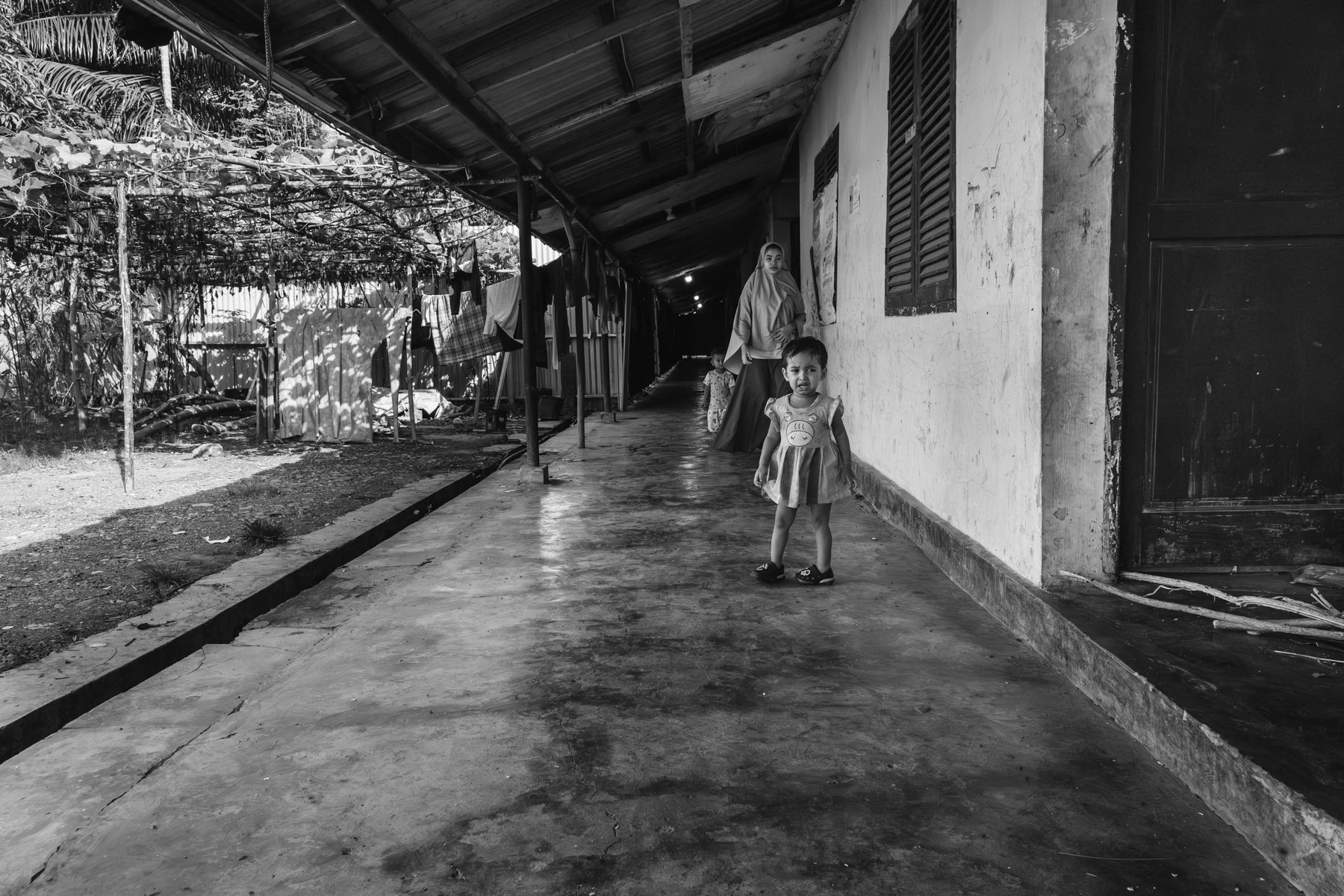Shelter for Rohingya refugees in Aceh, Sumatra, Indonesia, October 2023
