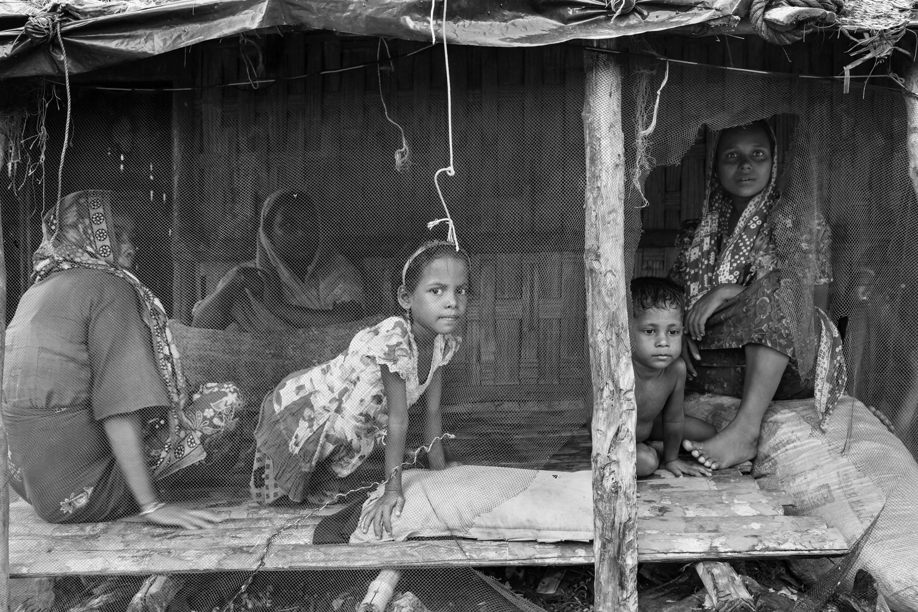 Un-registered camp for Rohingya refugees in Southern Bangladesh, June 2015