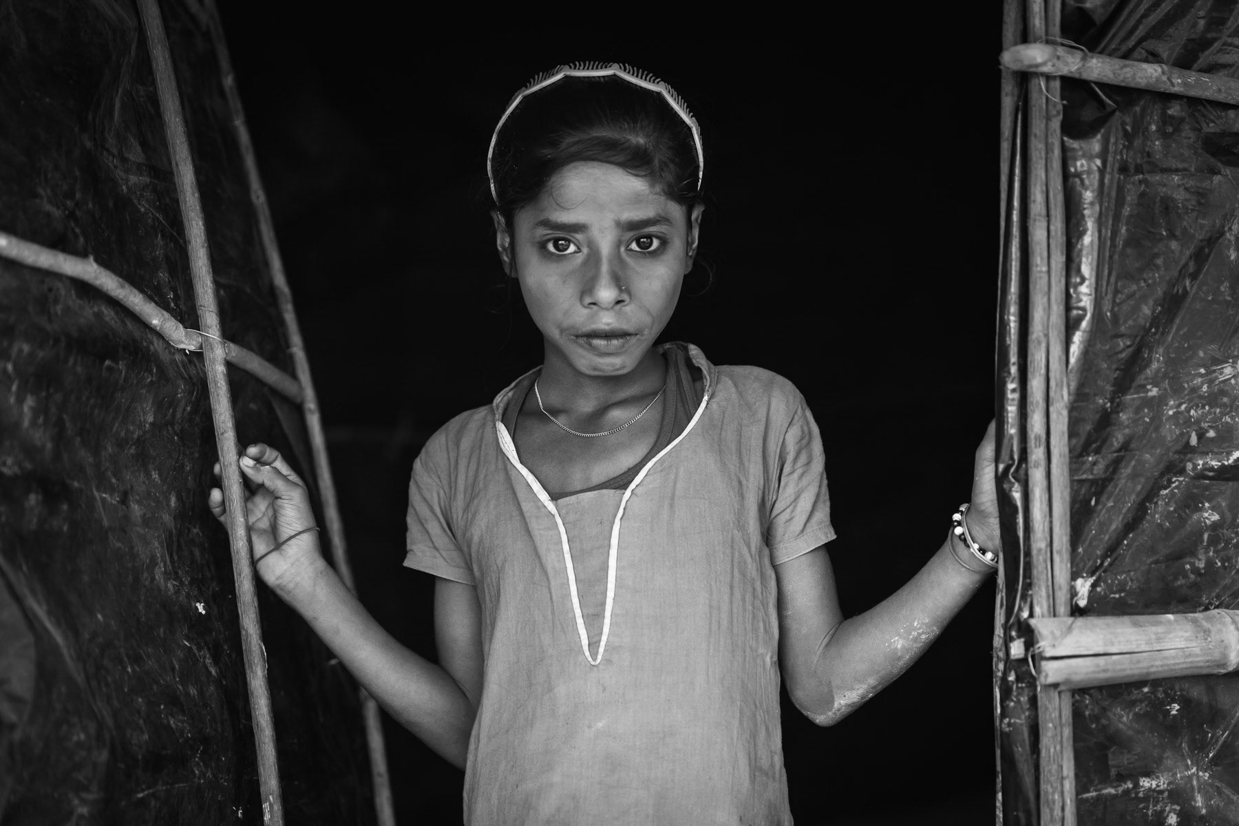 One of the 80,000 Rohingya refugees that have fled the ongoing ethnic cleansing campaigns in northern Rahkine since October 2016. Bulukhali camp, Cox's Bazar district, Bangladesh, February 2017