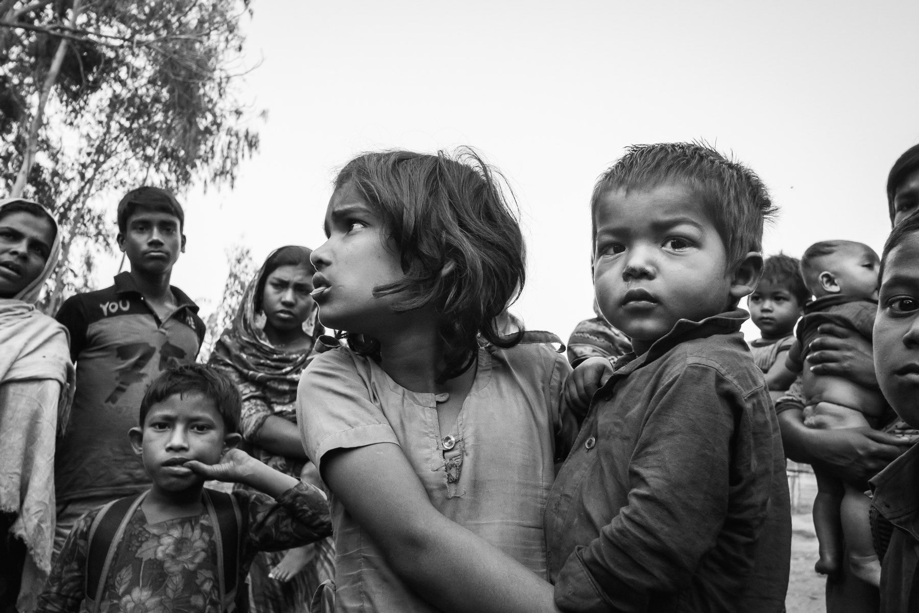 Newly arrived Rohingya women and children refugees fleeing ongoing ethnic cleansing campaigns in northern Rakhine. Their husbands have been killed or arrested in Myanmar. Cox's Bazar, Bangladesh, February 2017