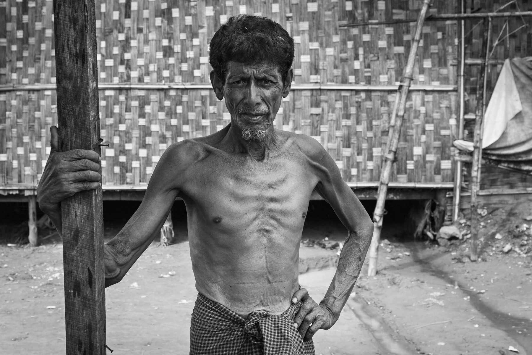 Persecuted Rohingya, Ohn Taw Gyi concentration camp, Sittwe, Myanmar, September 2015