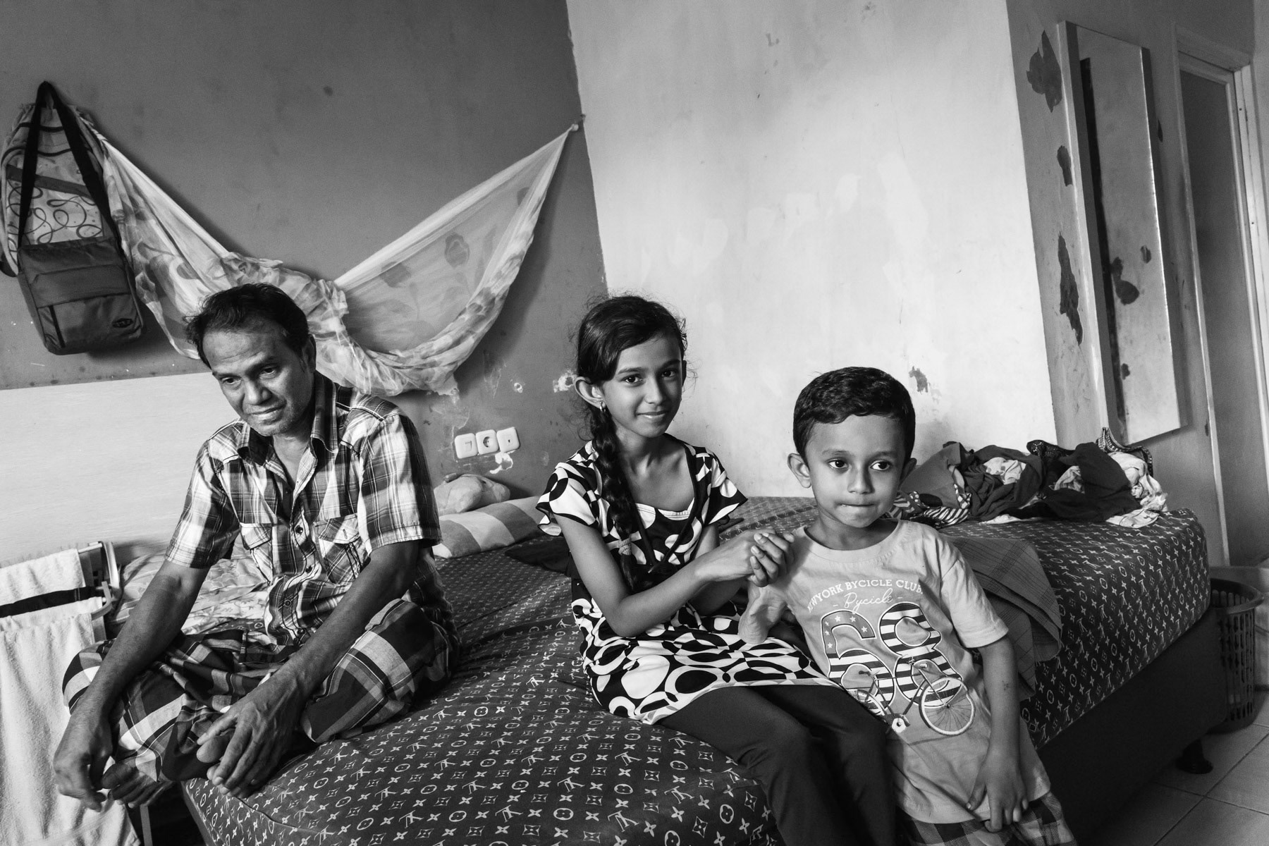 Most of refugees are sheltered in collective centres in Indonesia, usually sharing one room per family. Despite being provided shelter and a minimal allowance, refugees are not allowed to work in Indonesia at the risk of being jailed. Most Rohingya escaped persecution from Myanmar to try to find shelter in Australia in the aftermath of the 2012 violance, since then Australia has sealed its borders leaving everybody stuck on the way in Indonesia. Makassar in the Southern Sulawesi, Indonesia, June 2017Makassar in the Southern Sulawesi, Indonesia, June 2017