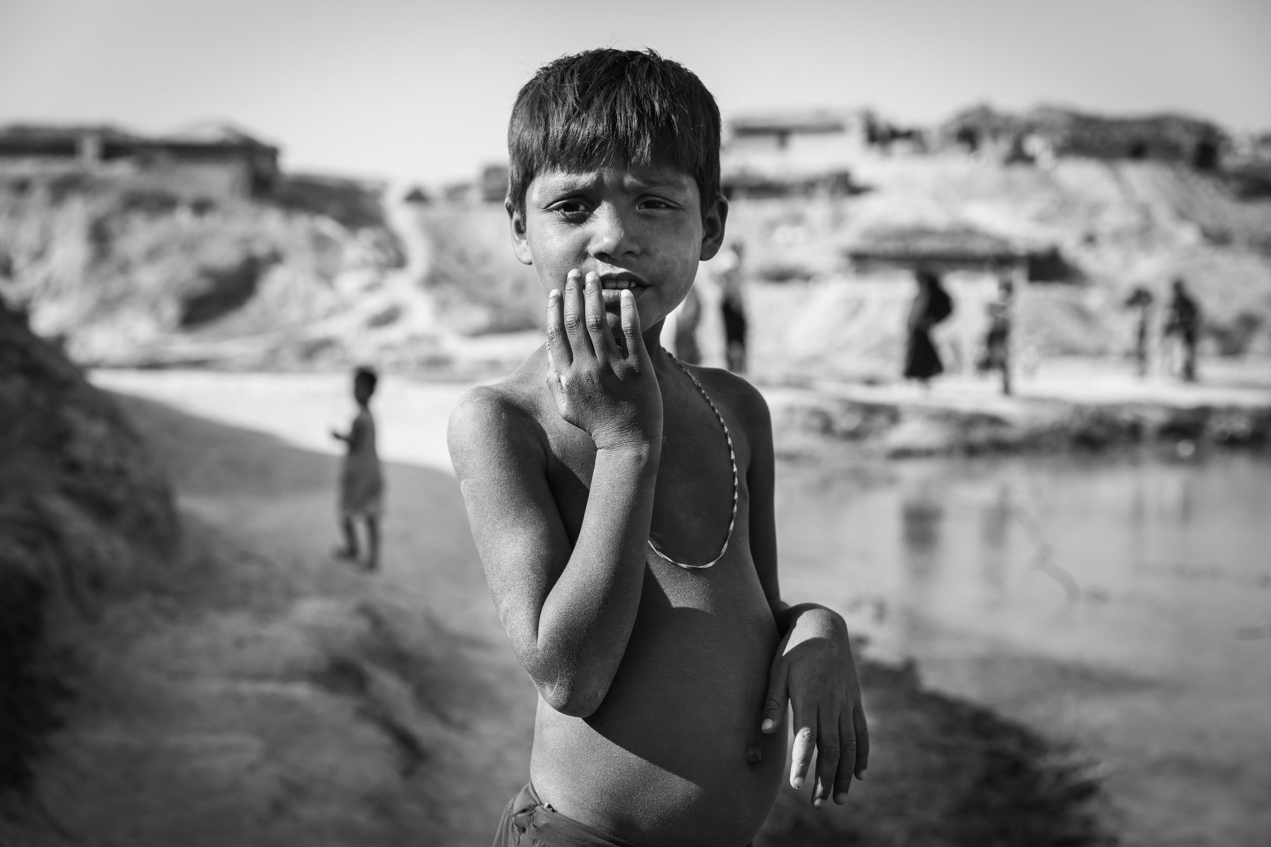 Rohingya refugee girl, Kutupalong camp, Bangladesh, February 2017