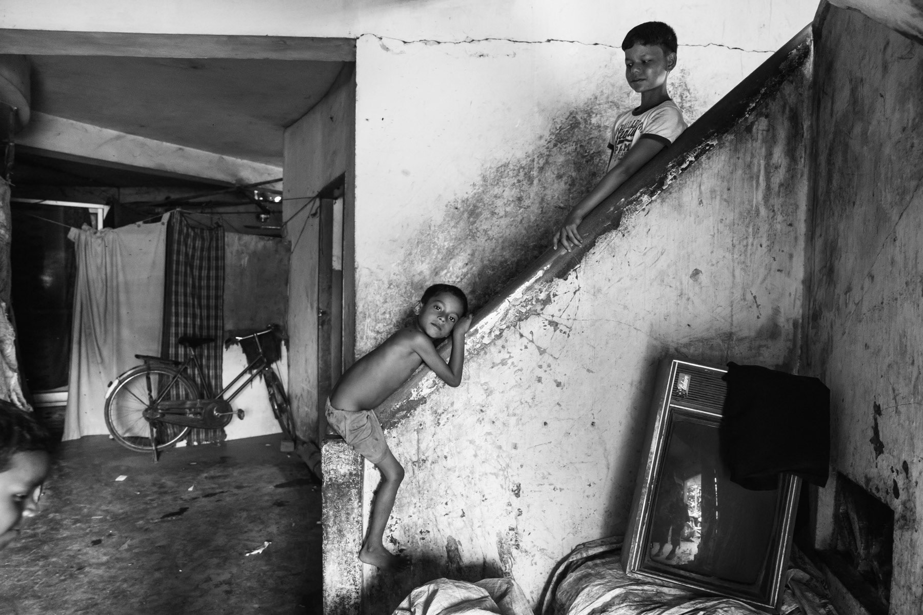 One hundred Rohingya refugees live in an abandonned cyclone shelter in Kelembakkam near Chennai in the Indian State of Tamil Nadu, India, June 2017