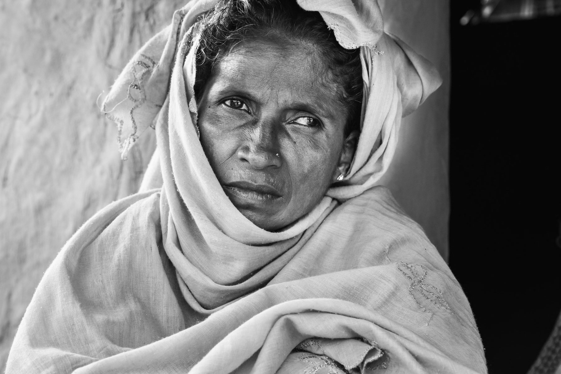 Nura Shah is 50 years old and a Rohingya refugee from Maungdaw in Myanmar. Two of her sons and husband were arrested by the military 5 months ago and are in Buthidaung jail. She fled to Bangladesh with her 15 year old son. Kutupalong camp for Rohingya refugees in Southern Bangladesh along the Myanmar border, May 2017