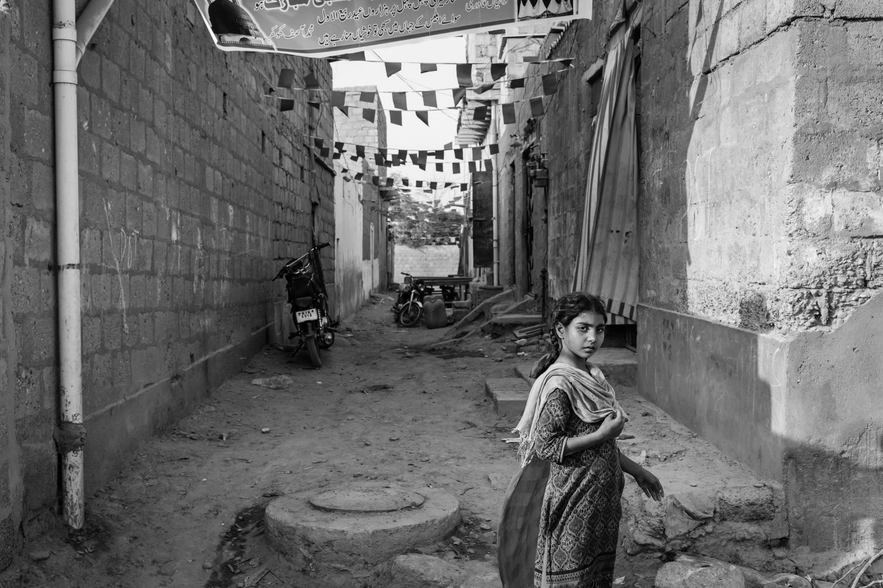 Resident of Bilal Colony, a Rohingya neighbourhood of Karachi, Pakistan, December 2016